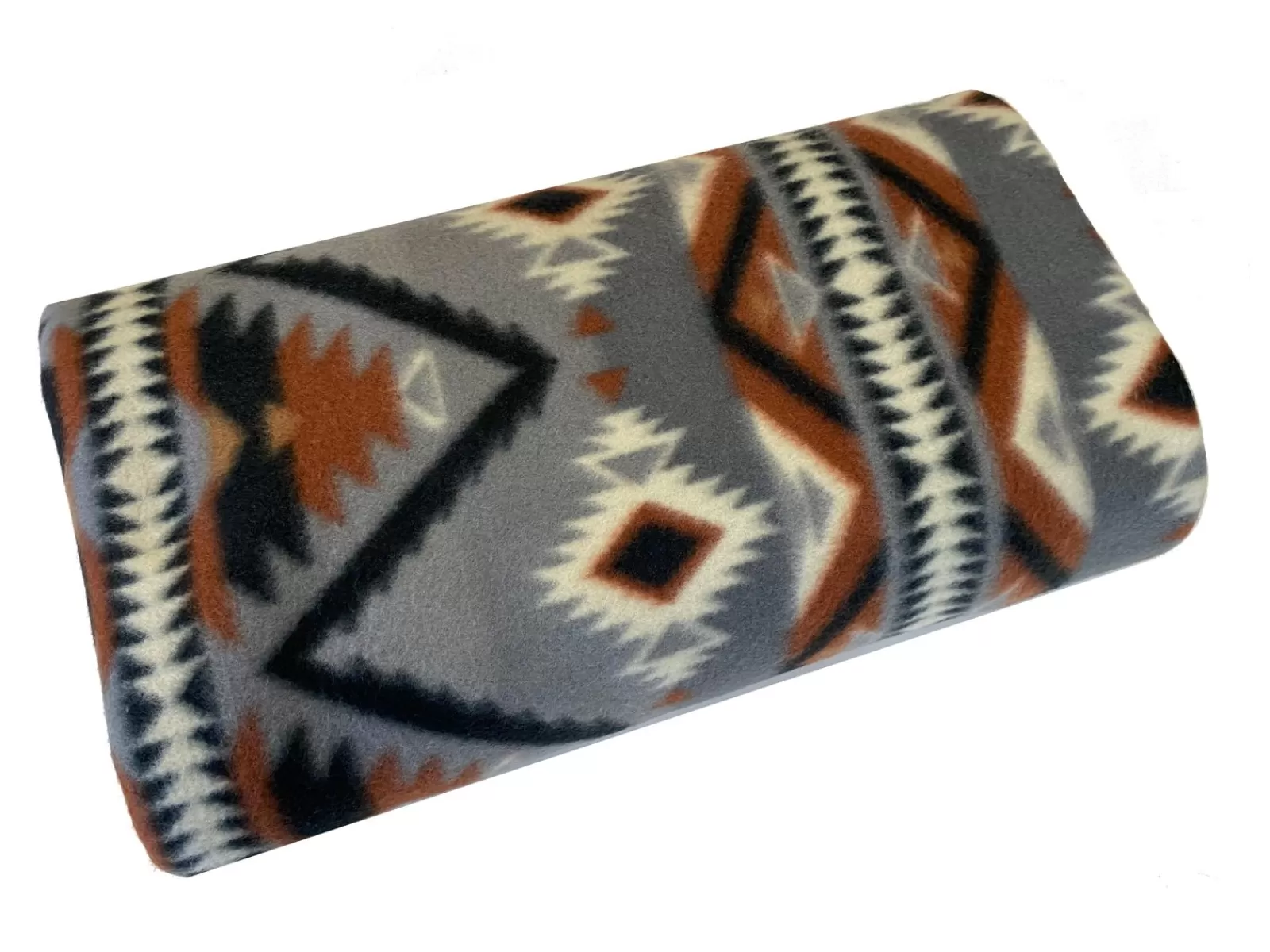 Rockmount Native Pattern Grey & Brown Fleece Western Blanket Discount