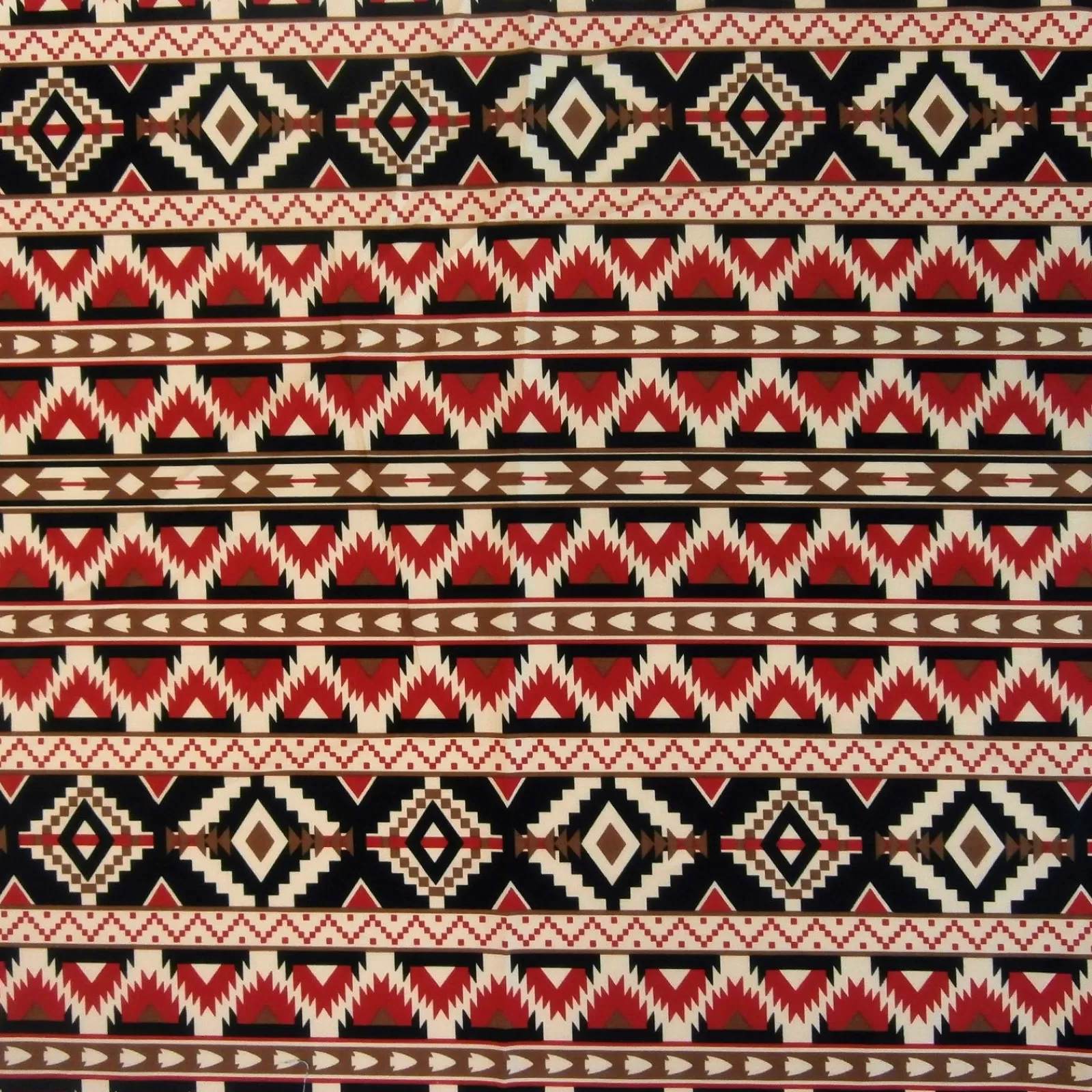 Rockmount Native Print Western Cotton Bandana In Red & Brown Fashion