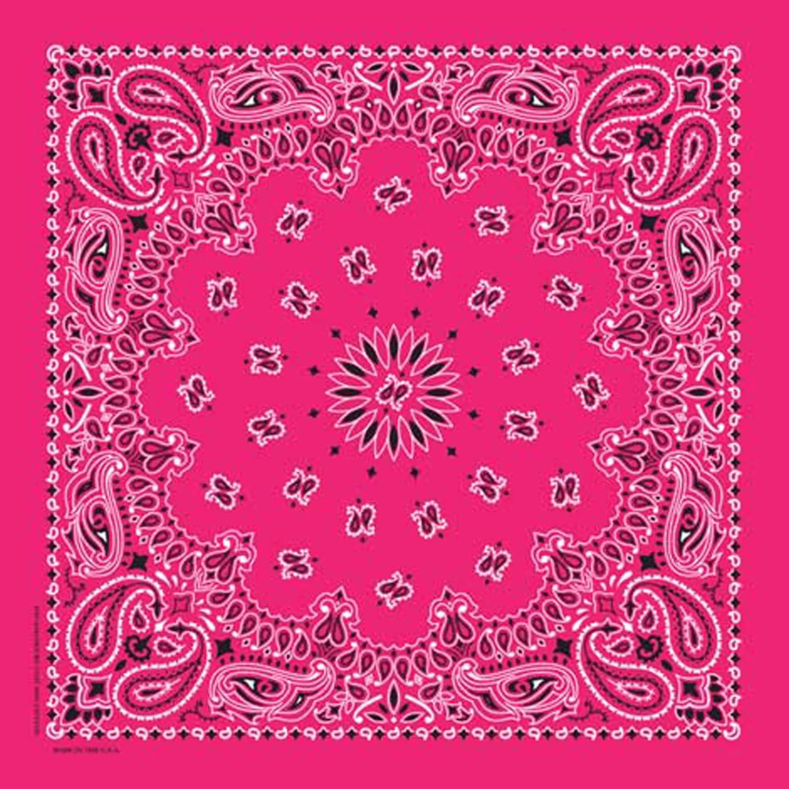 Rockmount Paisley Western Cotton Bandana In Fuchsia Best