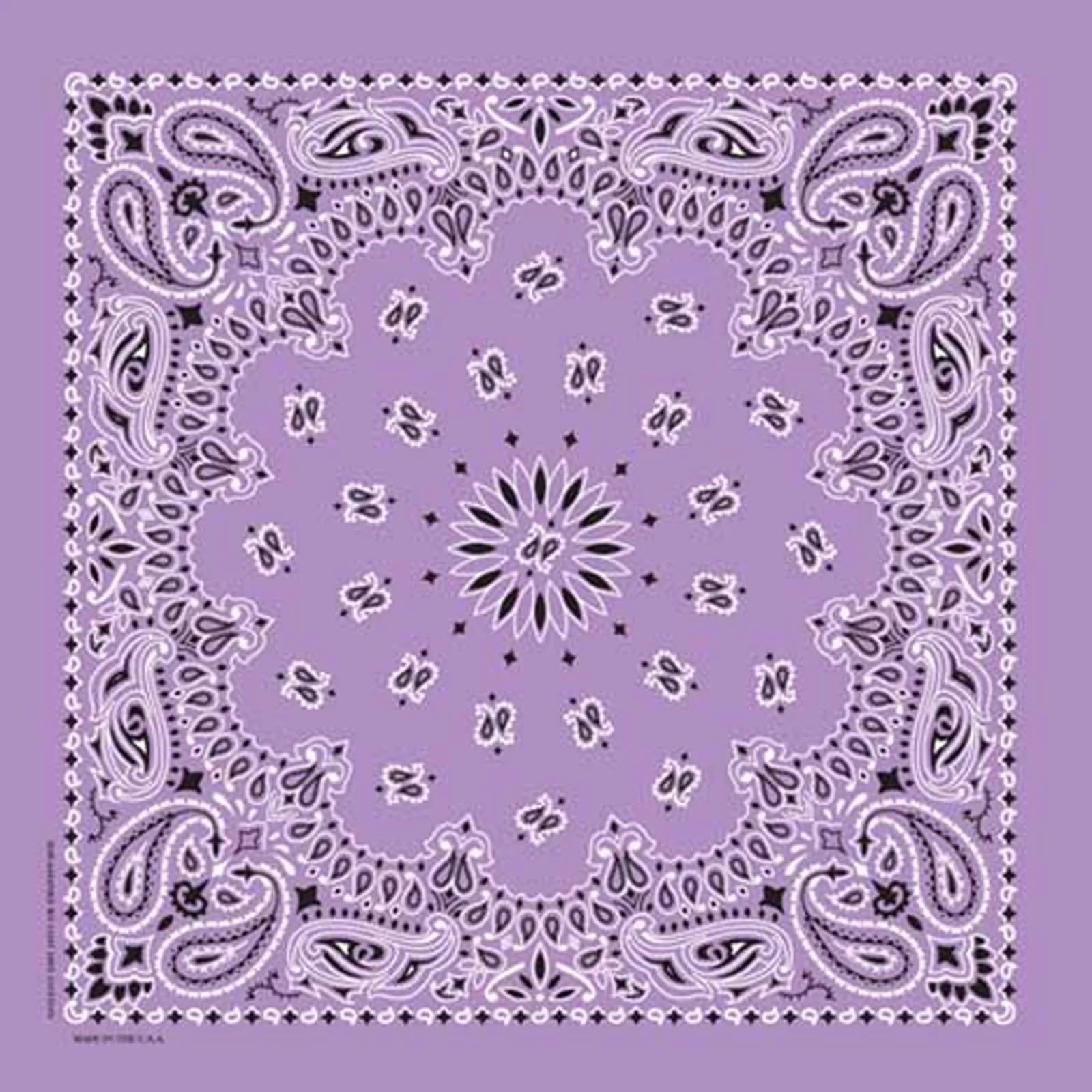 Rockmount Paisley Western Cotton Bandana In Lavender Best