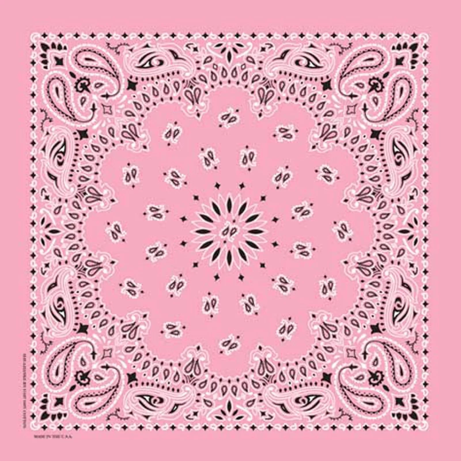 Rockmount Paisley Western Cotton Bandana In Light Pink Store