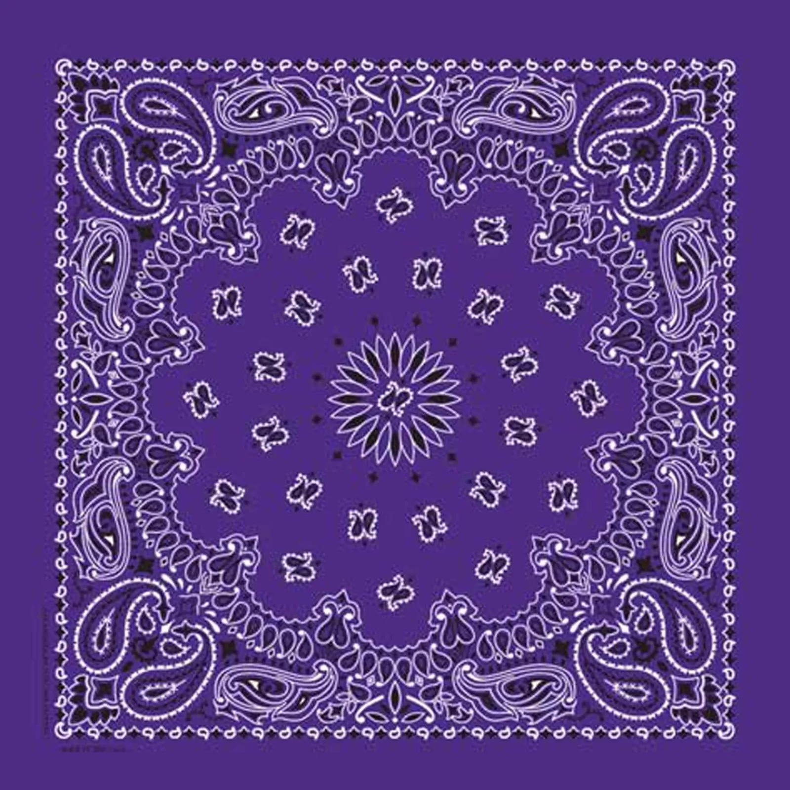 Rockmount Paisley Western Cotton Bandana In Purple Fashion