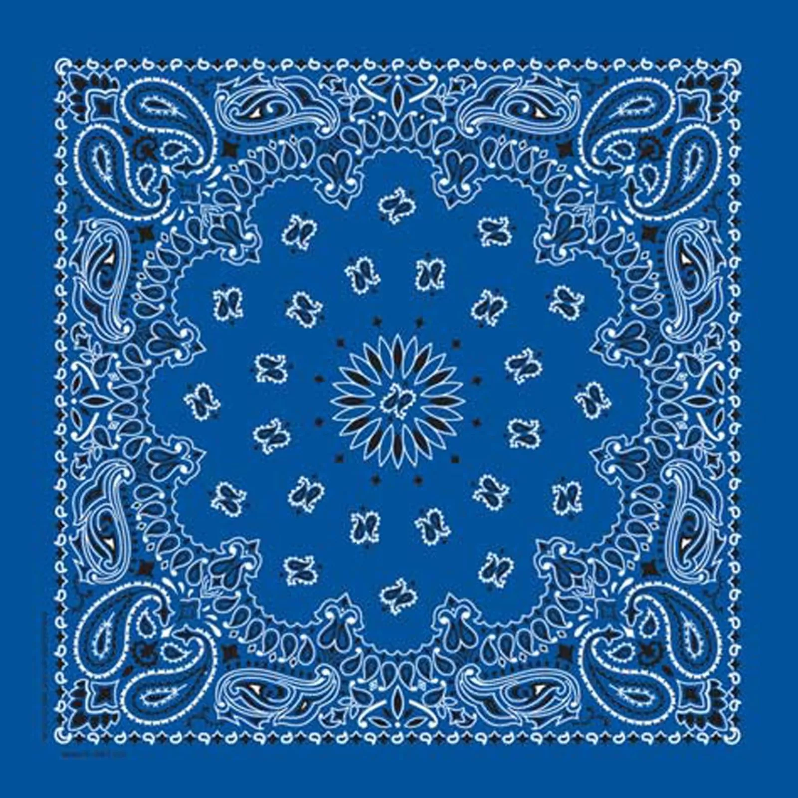 Rockmount Paisley Western Cotton Bandana In Royal Blue Online