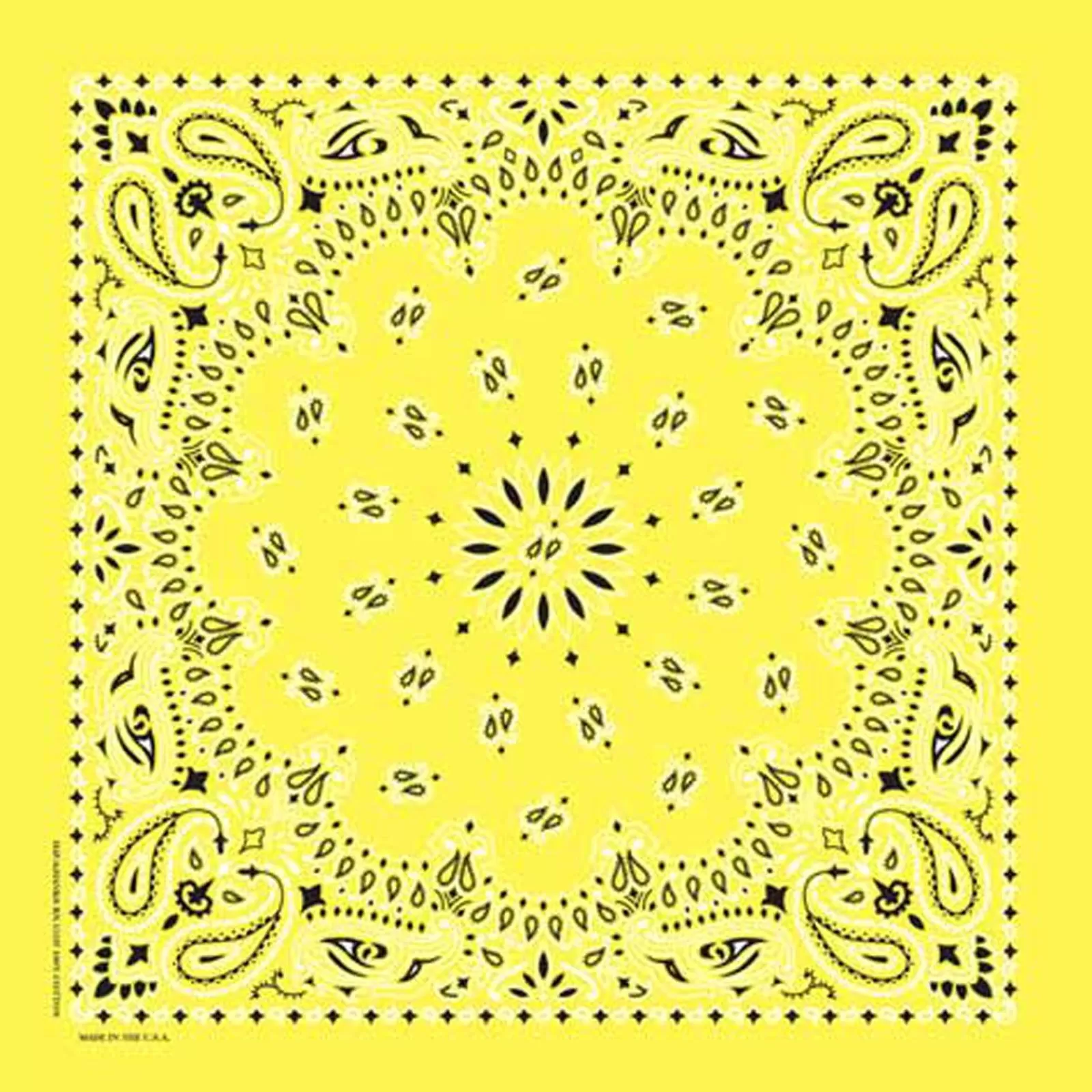 Rockmount Paisley Western Cotton Bandana In Yellow Shop