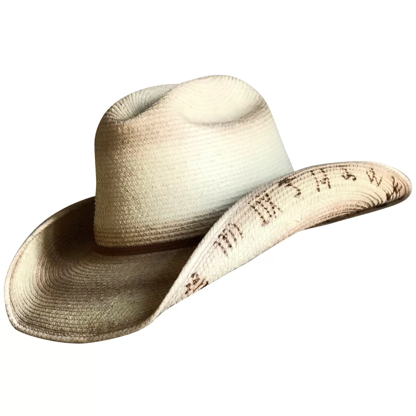 Rockmount Palm Straw Western Cowboy Hat With Cattleman Brands Store