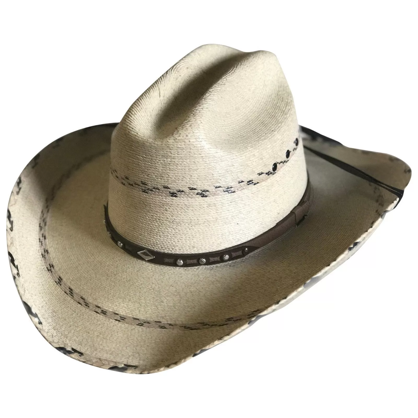 Rockmount Premium Palm Straw Cattleman Western Cowboy Hat With Chin Cord Online