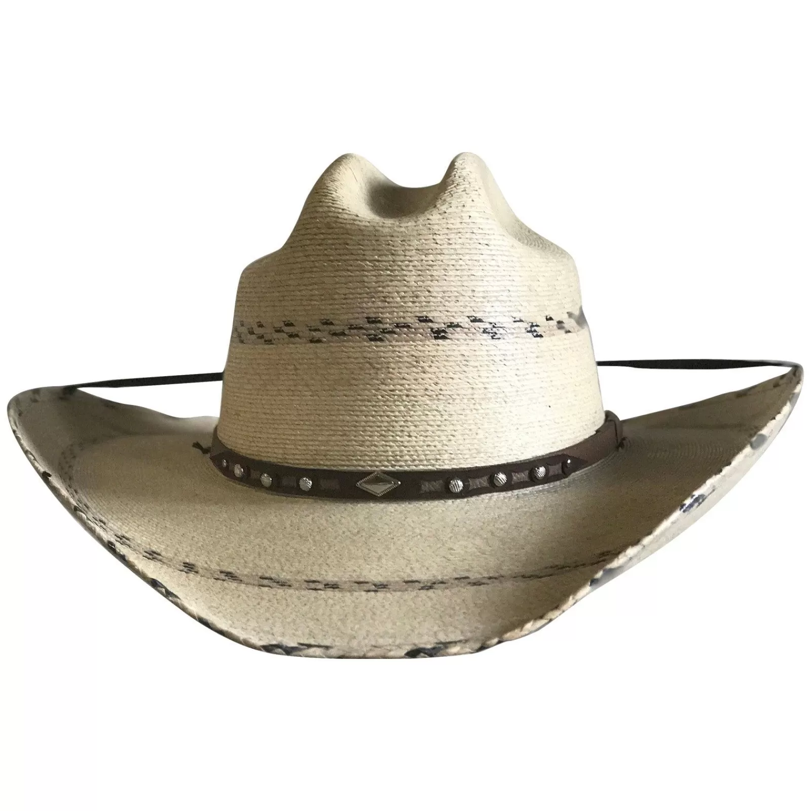 Rockmount Premium Palm Straw Cattleman Western Cowboy Hat With Chin Cord Online