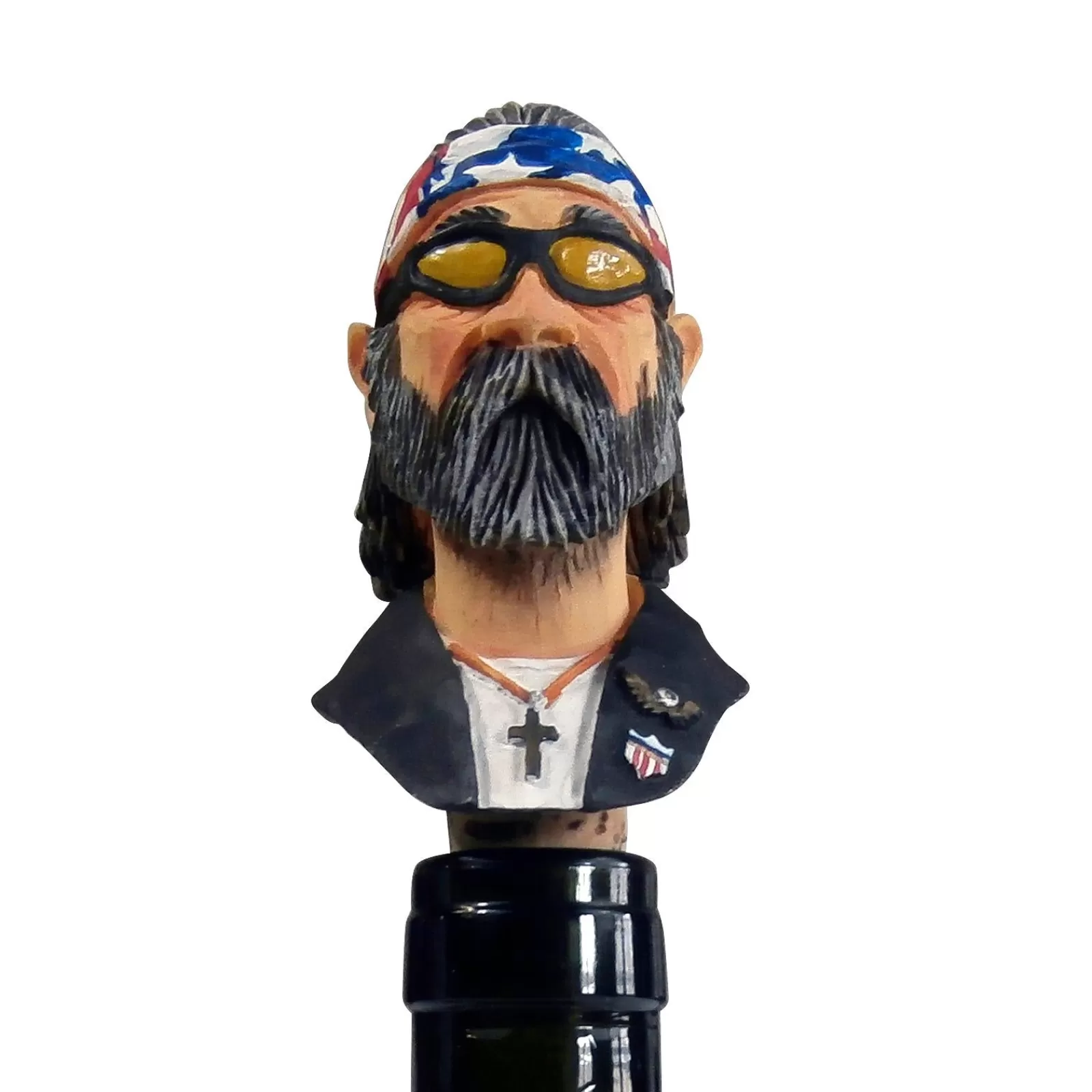 Rockmount Road Warrior Biker Western Wine Bottle Stopper Clearance