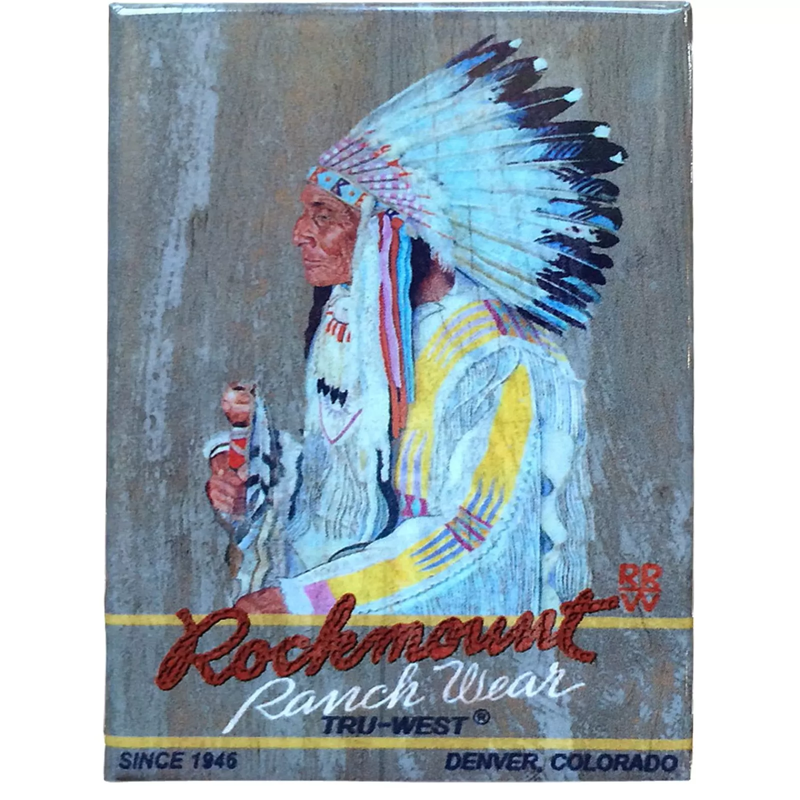Rockmount Indian Chief Vintage Western Magnet Discount