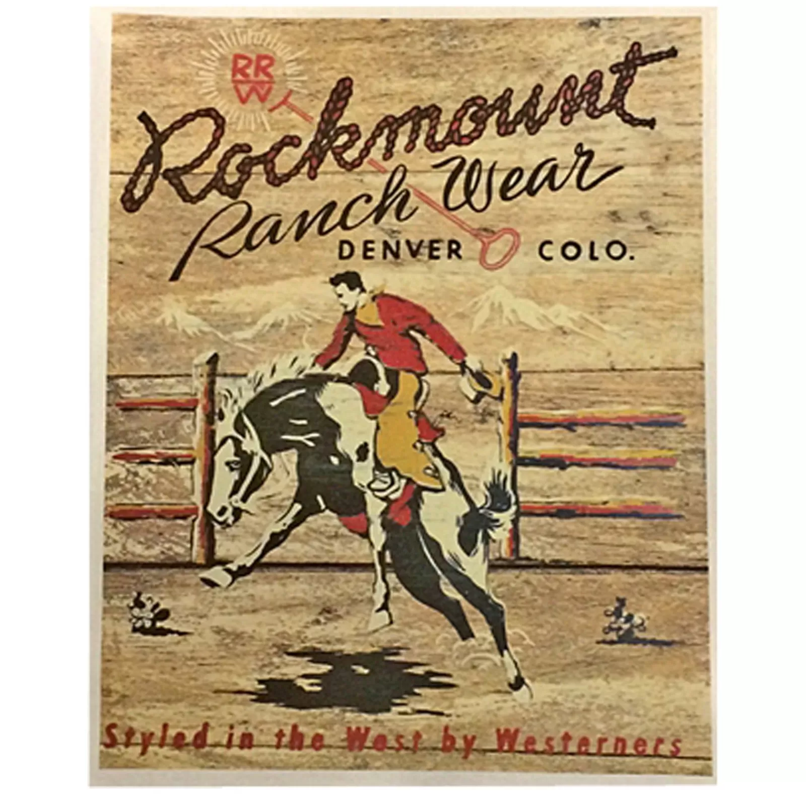 Rockmount Ranch Wear Bronc Western Tea Towel Shop