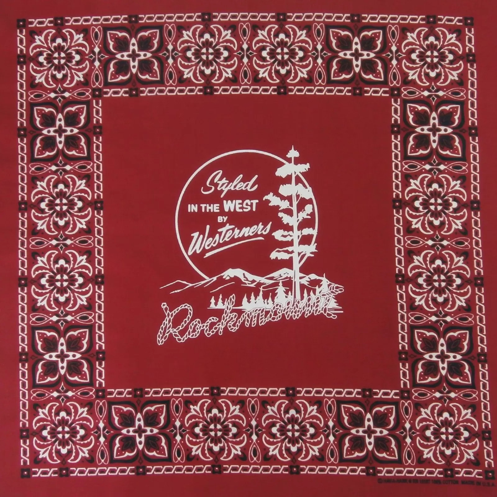 Rockmount Styled In The West Cotton Western Bandana In Red Cheap