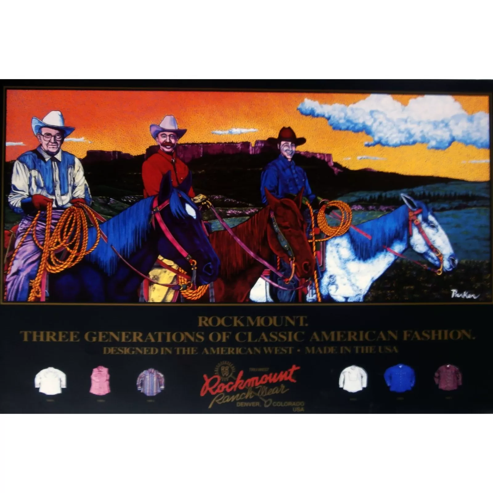 Rockmount Three Generations On Horseback Western Poster Discount