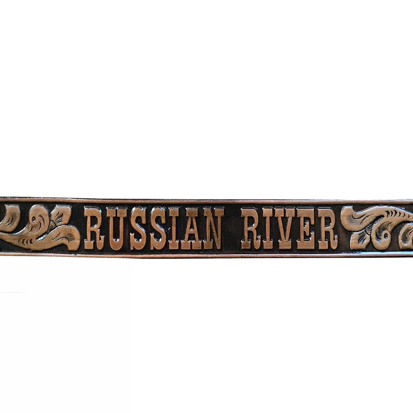 Rockmount Vintage Russian River Genuine Leather Tooled Western Belt Best Sale