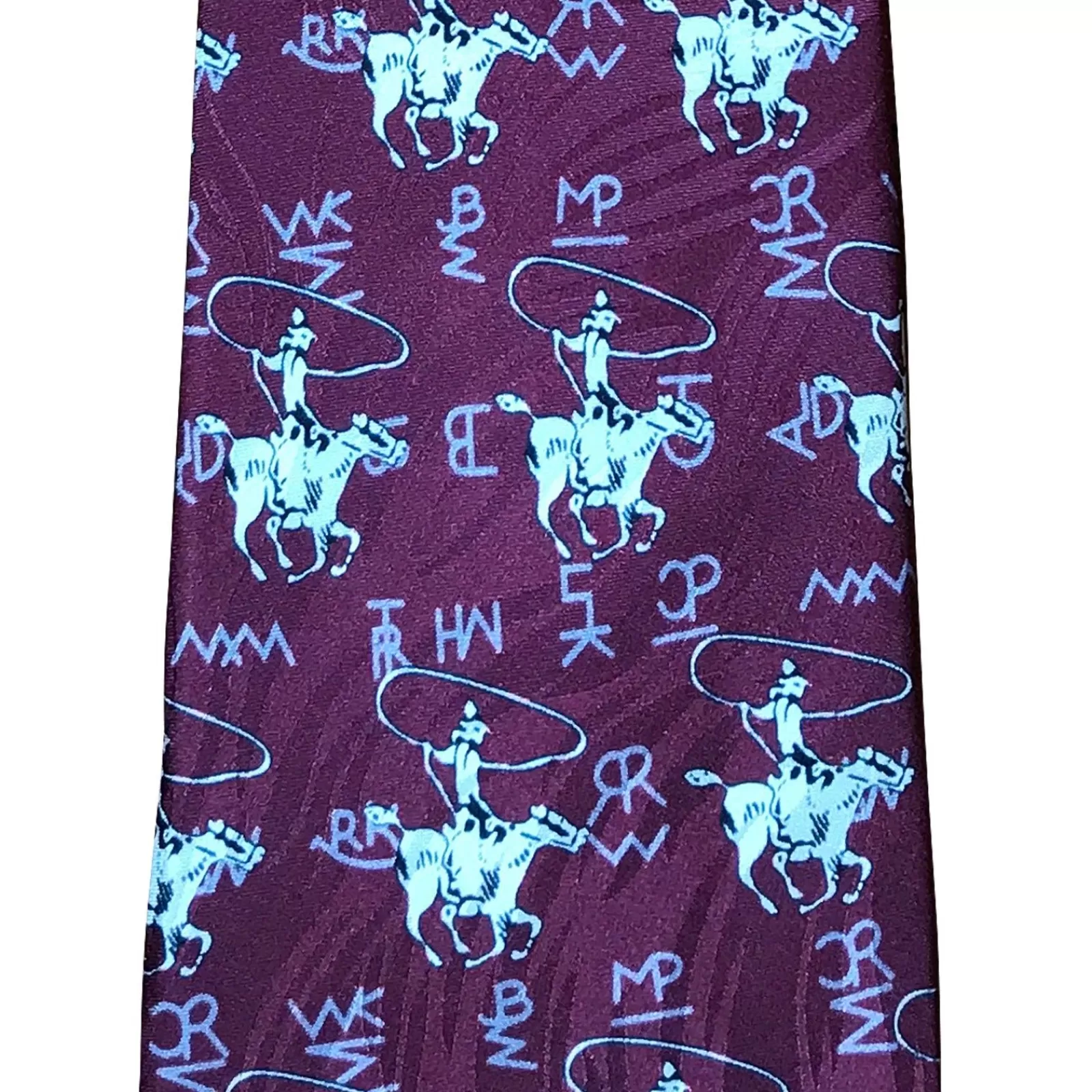 Rockmount Roper & Brands Burgundy Western Silk Tie Online