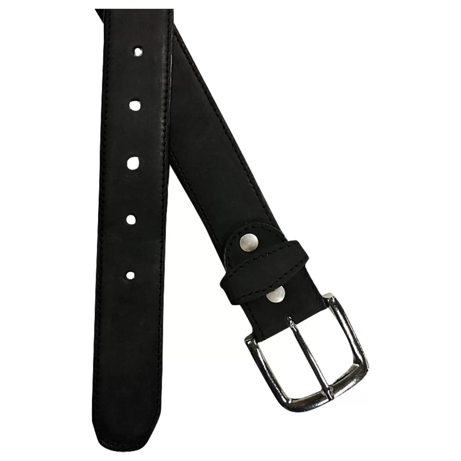 Rockmount Sanded Nubuck Full Grain Genuine Leather Western Belt In Black Fashion