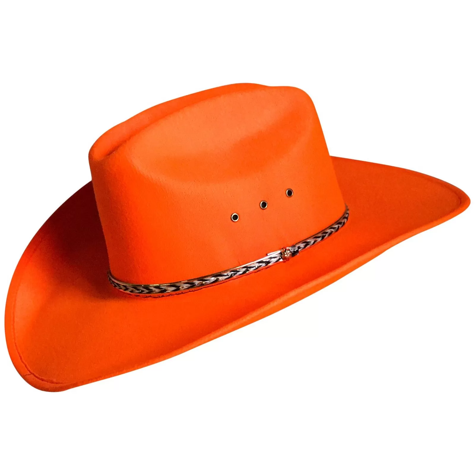 Rockmount Sierra Ultra-Felt Blaze Orange Western Cowboy Hat New