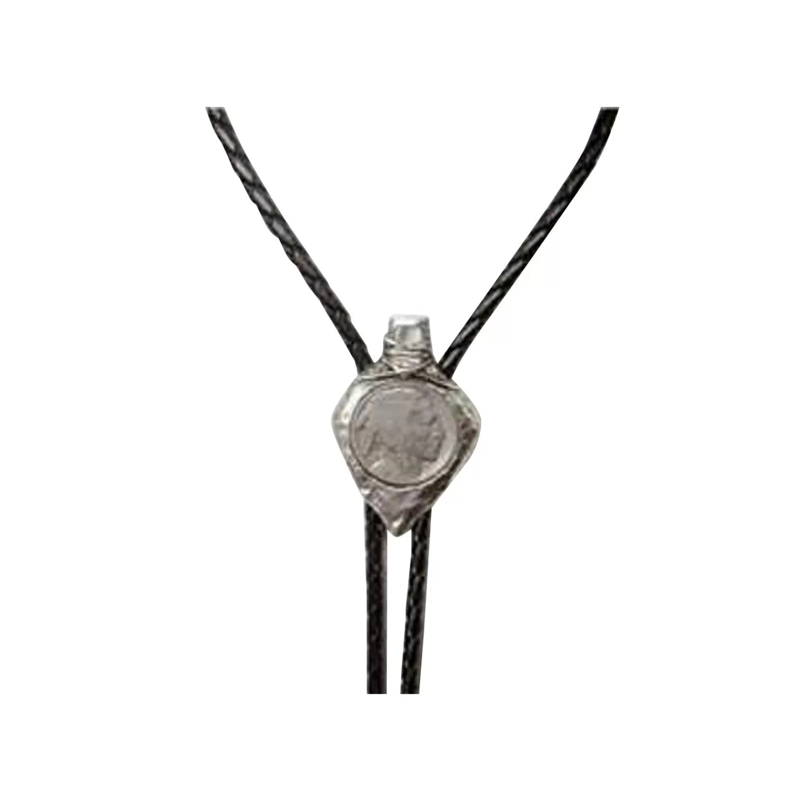 Rockmount Silver Arrowhead With Genuine Buffalo Head Nickel Western Bolo Tie Discount