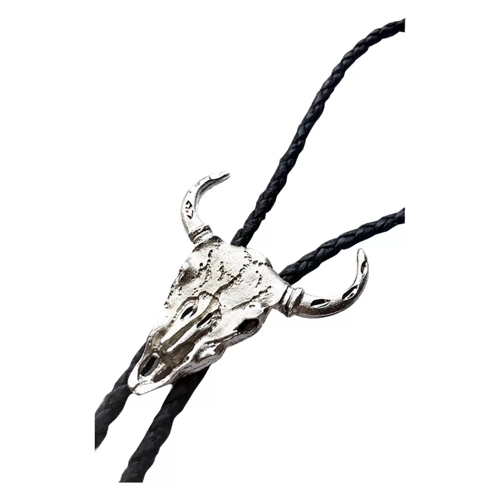 Rockmount Silver Bison Skull Western Bolo Tie Discount