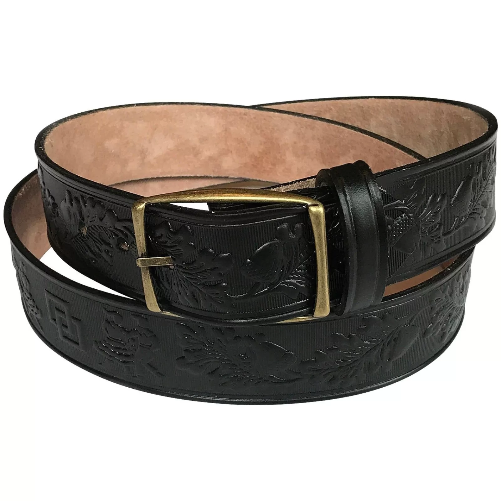 Rockmount Square Dancer Pattern Genuine Leather Western Belt In Black Outlet