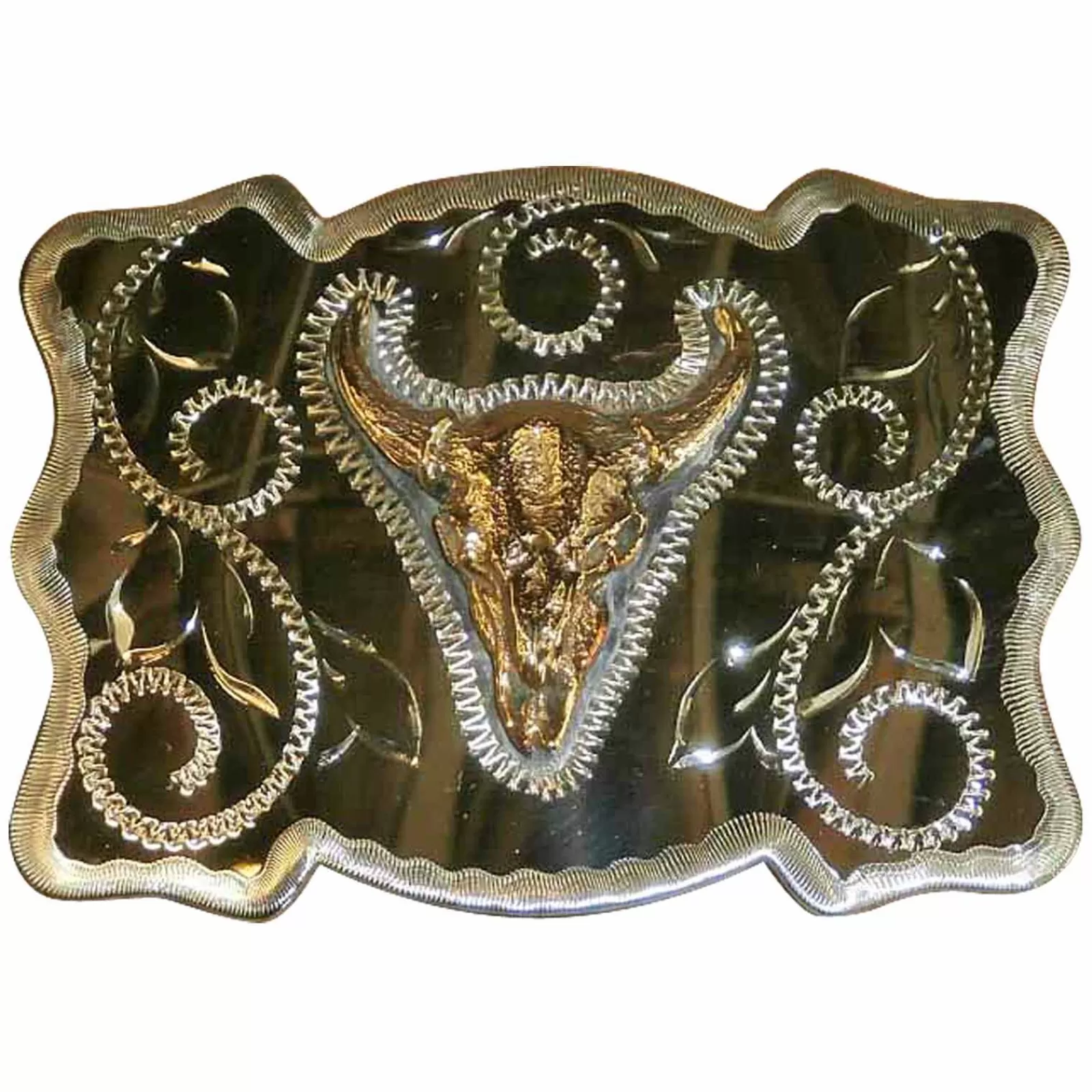 Rockmount Steer Skull Western Belt Buckle Cheap