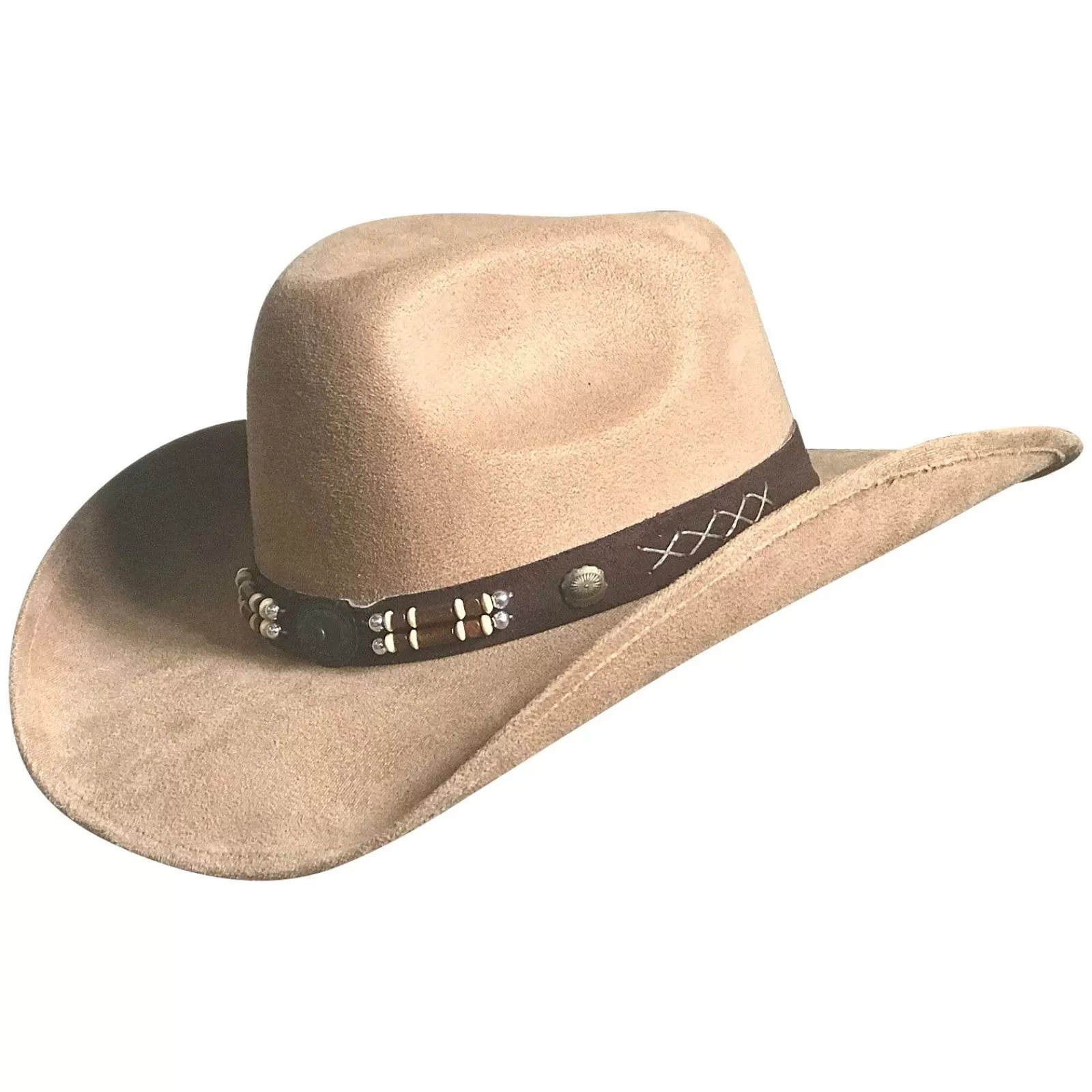 Rockmount Suede Canyon Western Cowboy Hat In Beige Discount