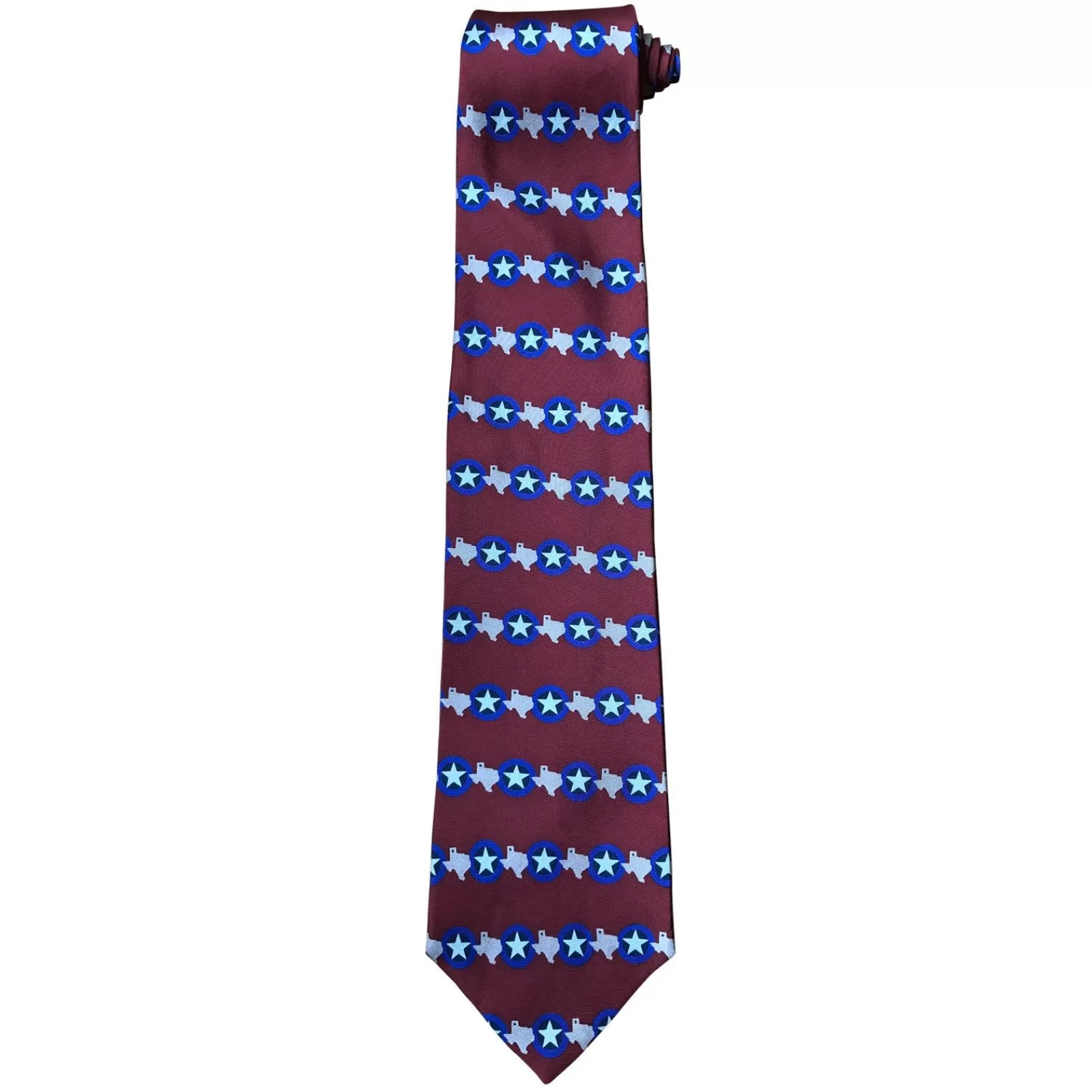 Rockmount Texas Lone Star State Burgundy Silk Tie Online