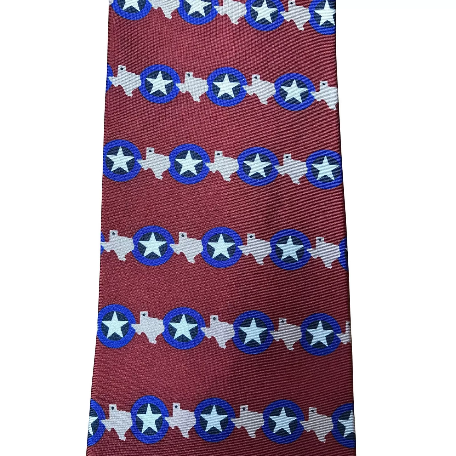 Rockmount Texas Lone Star State Burgundy Silk Tie Online