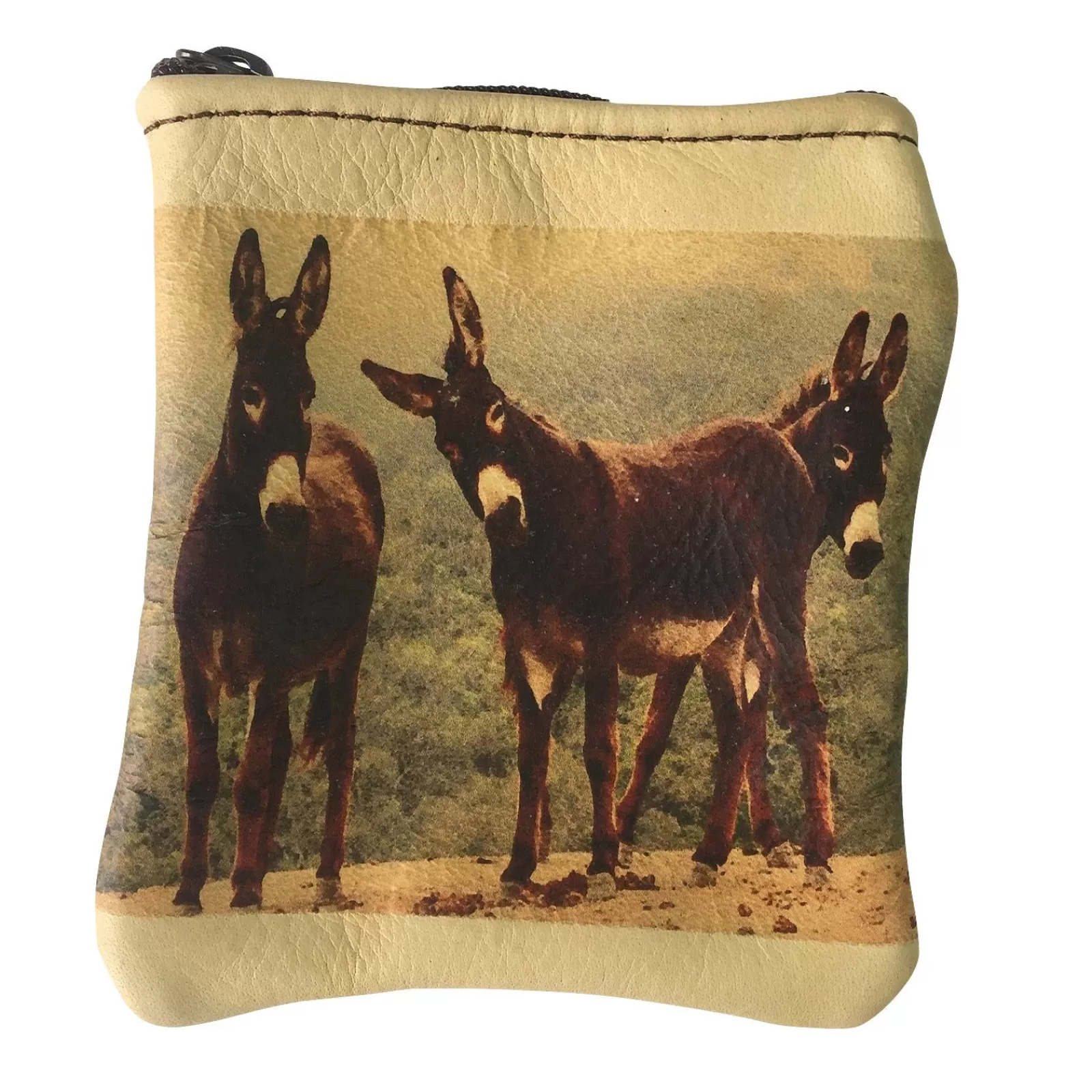 Rockmount Three Donkeys Leather Western Coin Purse Flash Sale