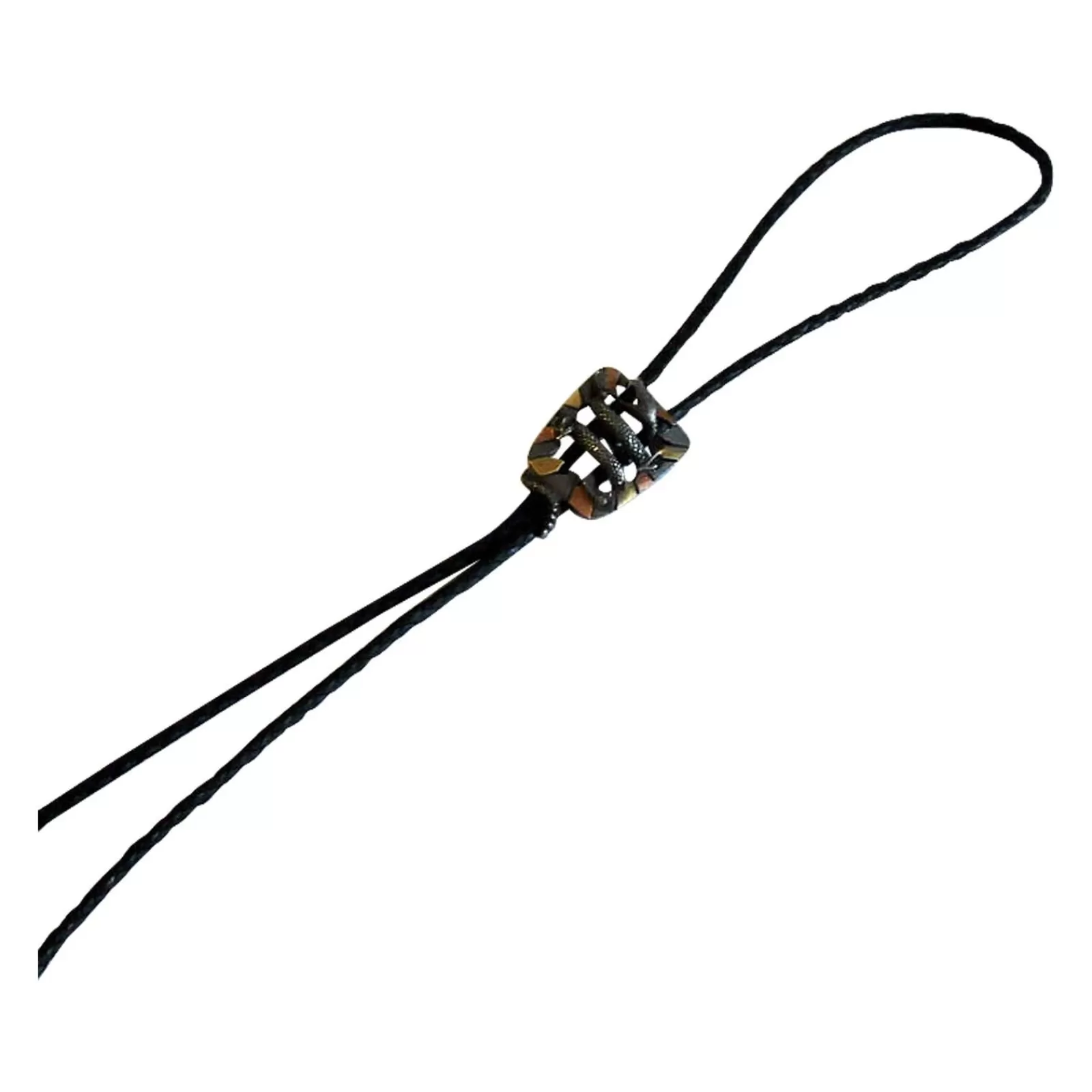 Rockmount Tri-Color Rattlesnake Western Bolo Tie Fashion