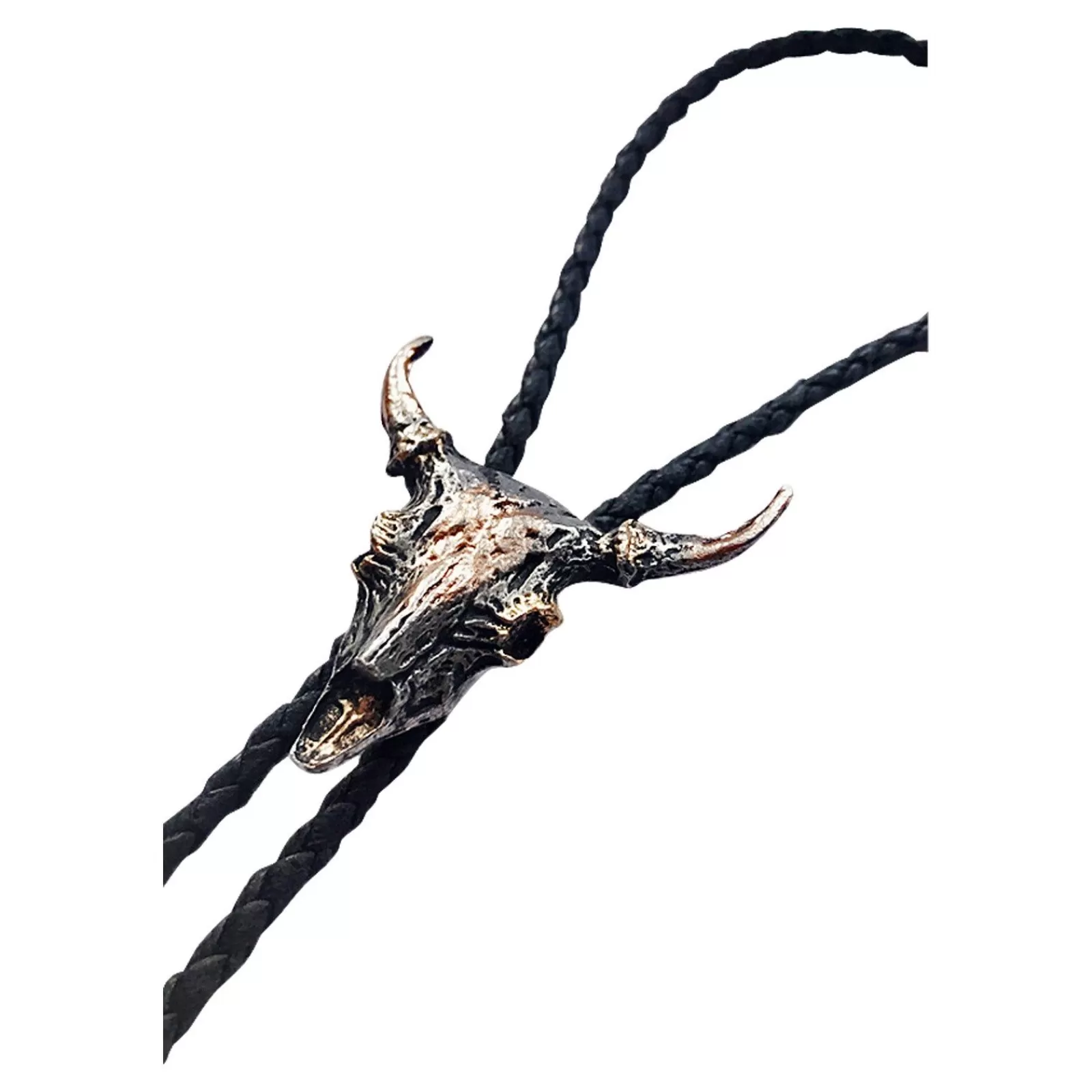 Rockmount Tri-Color Steer Skull Western Bolo Tie Discount