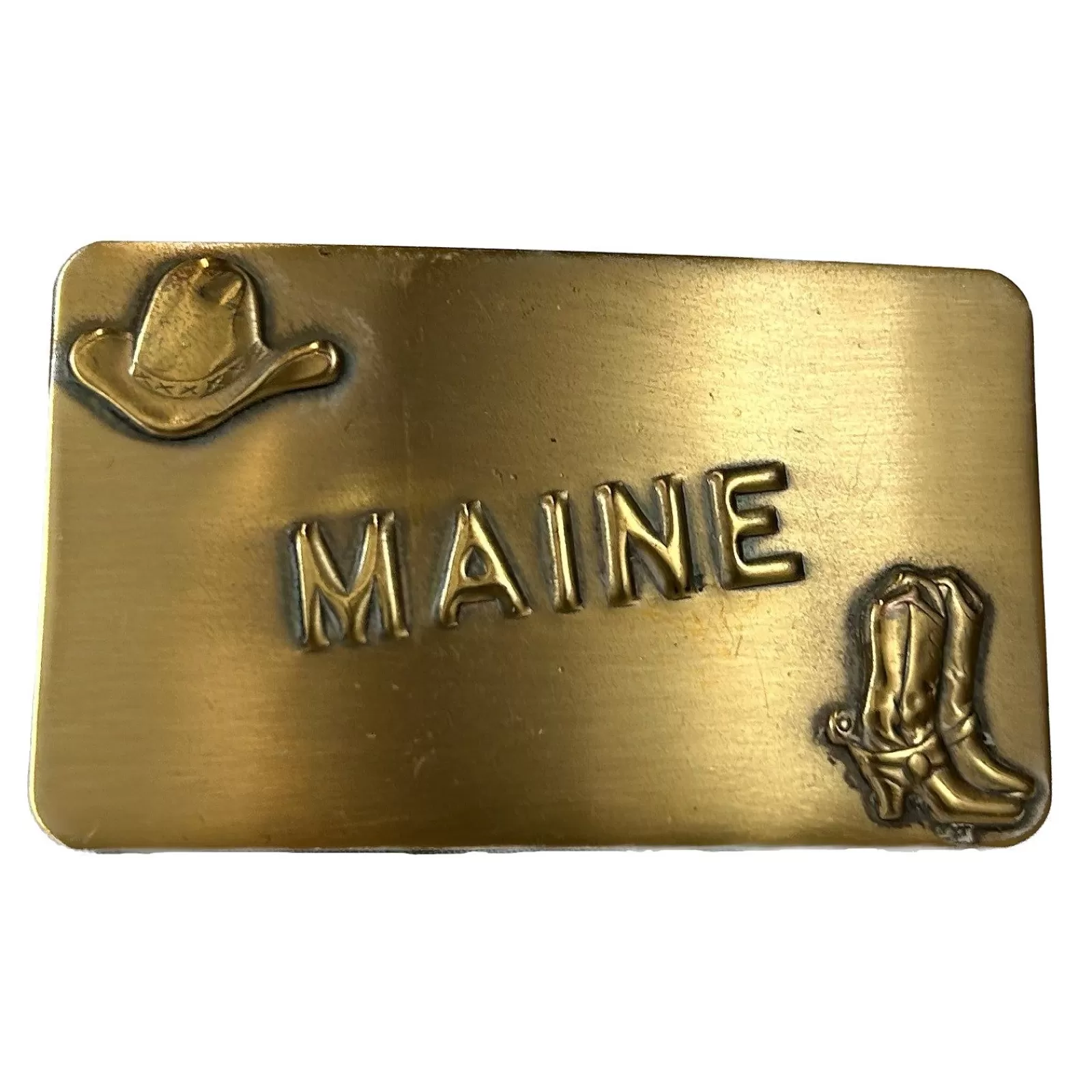 Rockmount Vintage Brass Maine State Buckle Sale