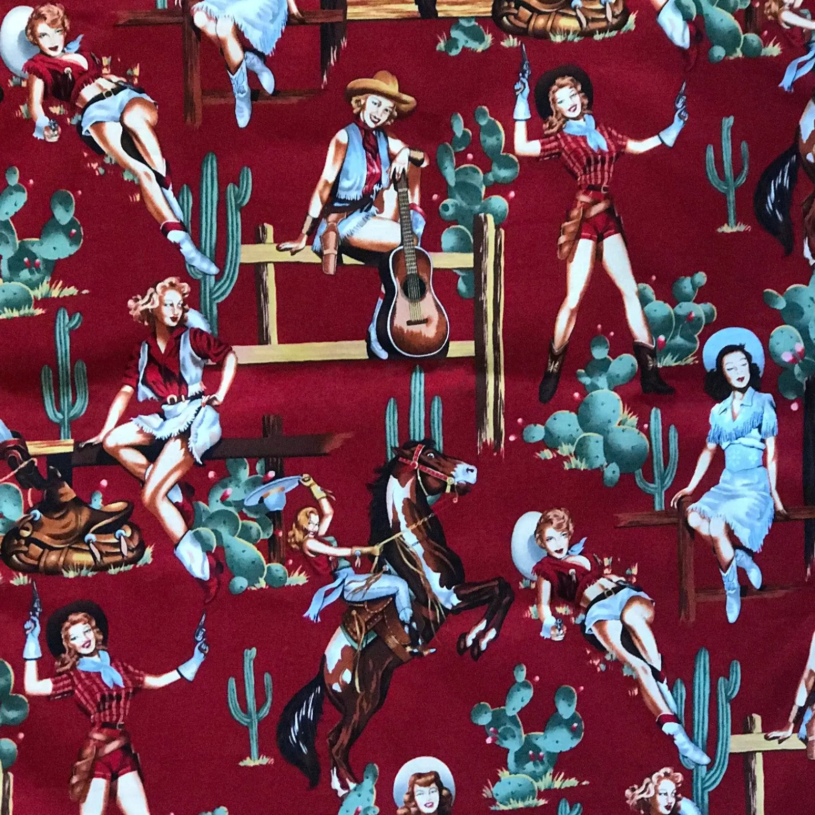 Rockmount Vintage Cowgirl Western Cotton Bandana In Burgundy Online
