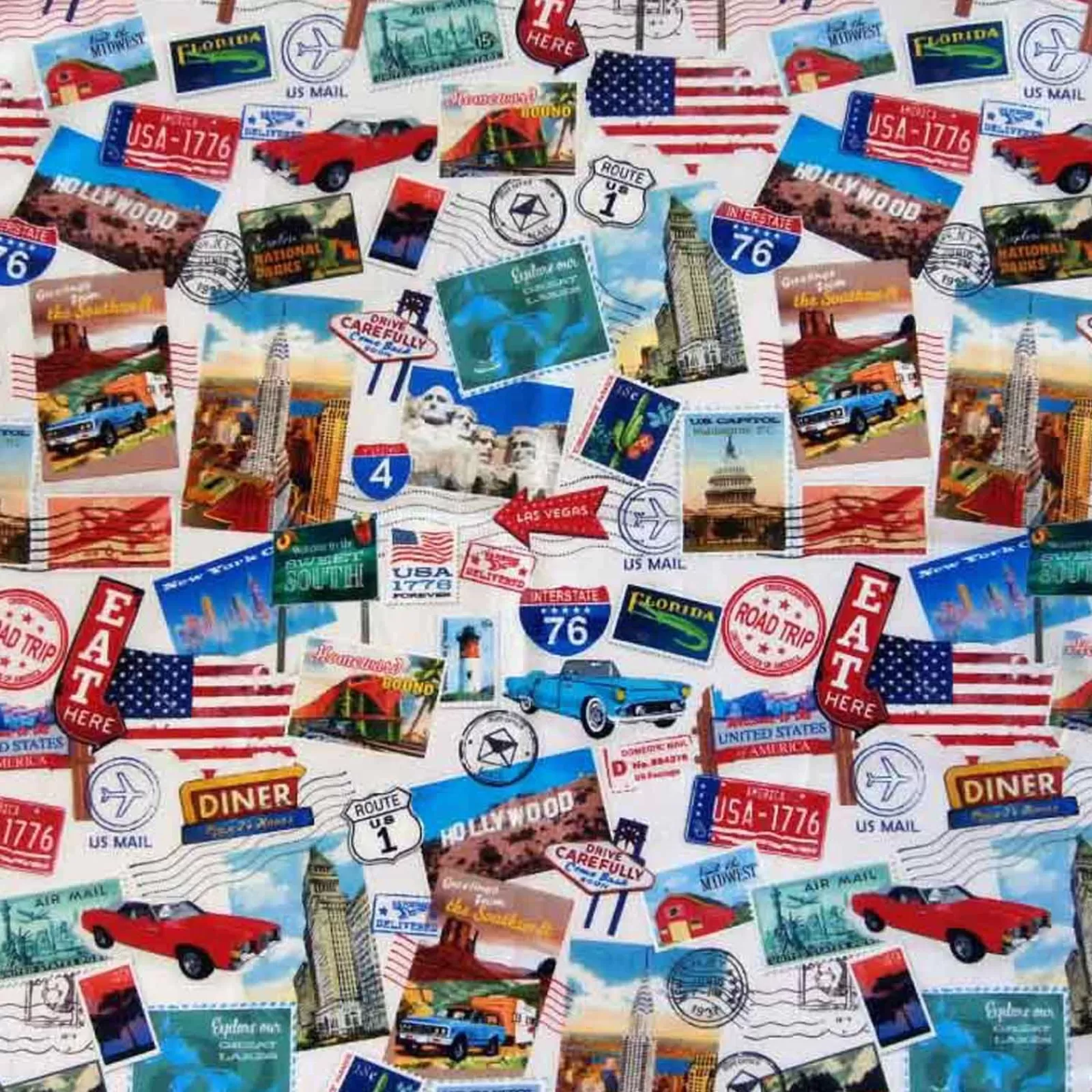 Rockmount Vintage Drive Across America Print Western Cotton Bandana Outlet