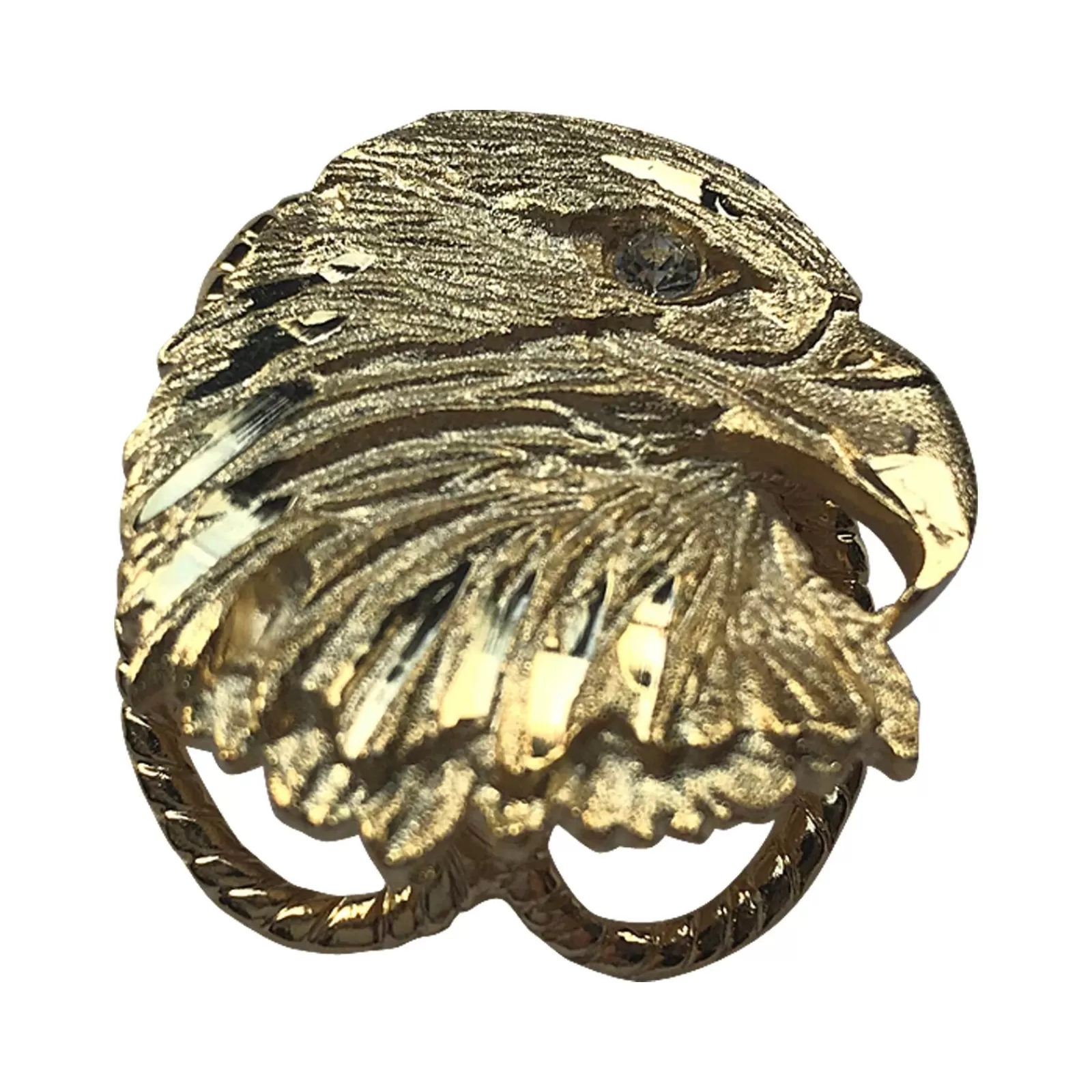 Rockmount Vintage Handmade Golden Eagle Western Scarf Slider Flash Sale