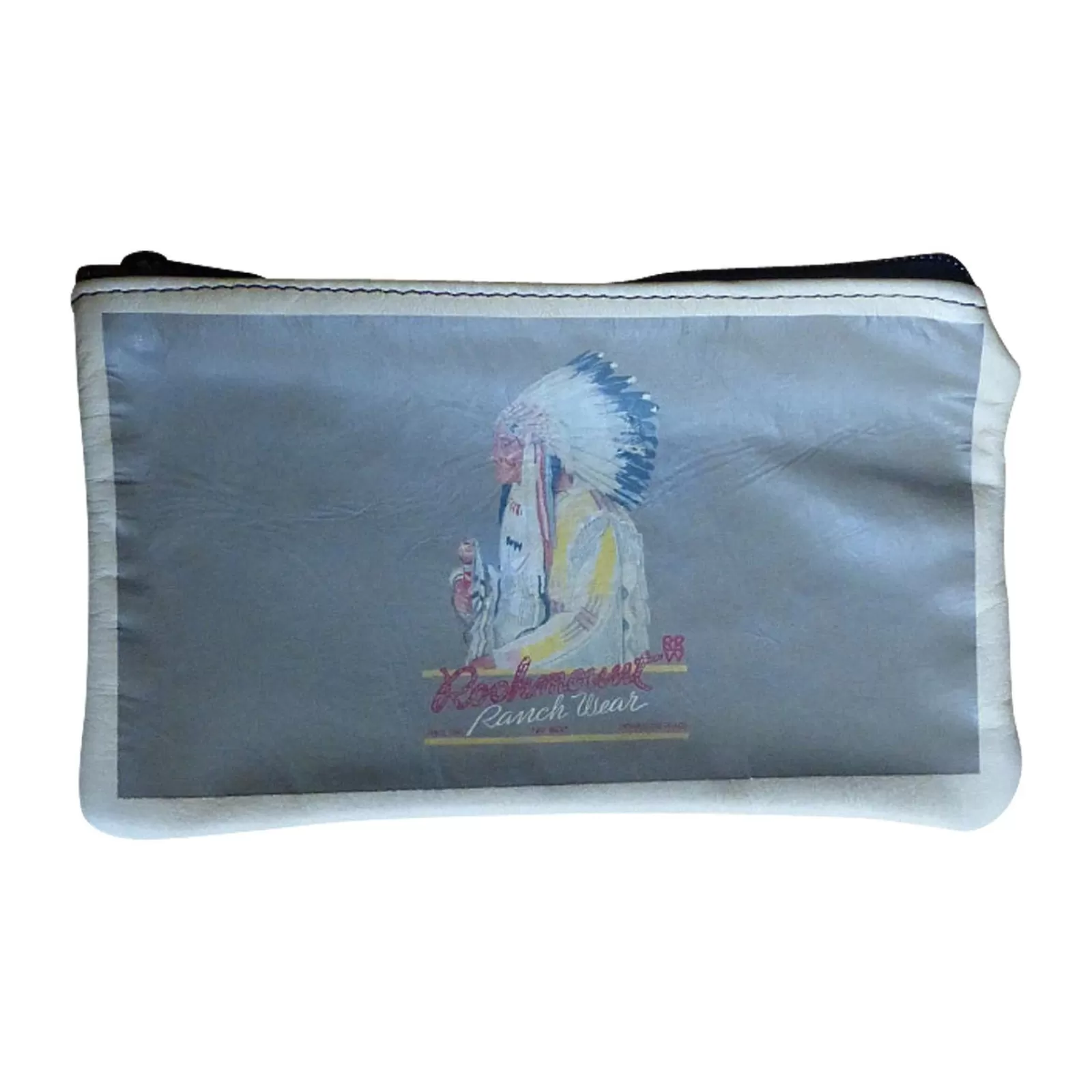 Rockmount Vintage Indian Chief Leather Western Cosmetic Purse New