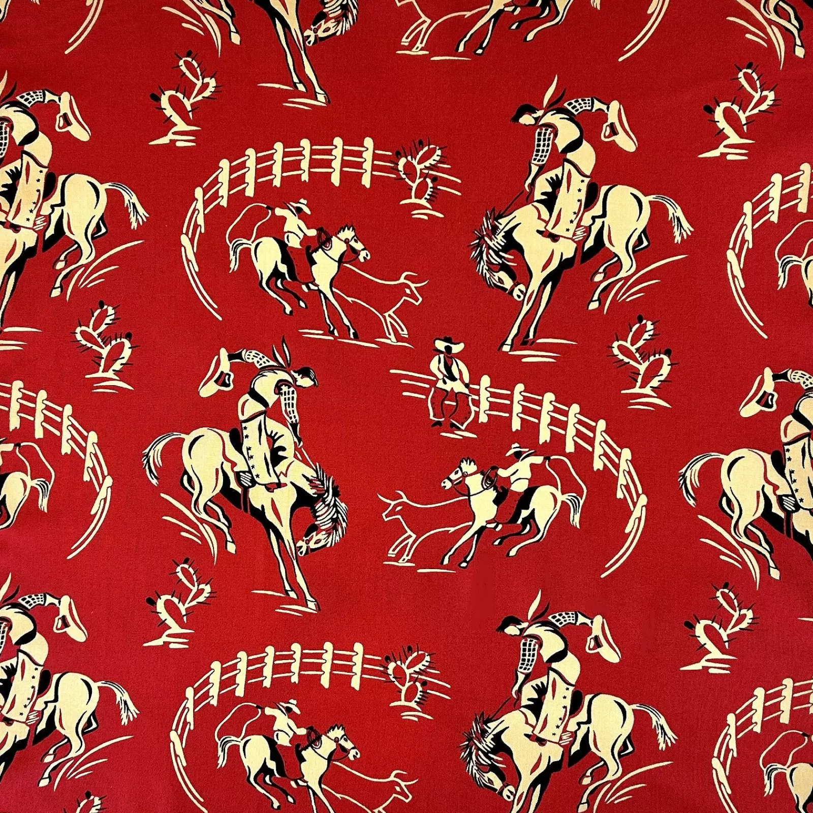Rockmount Vintage Bronc Western Cotton Bandana In Red Cheap