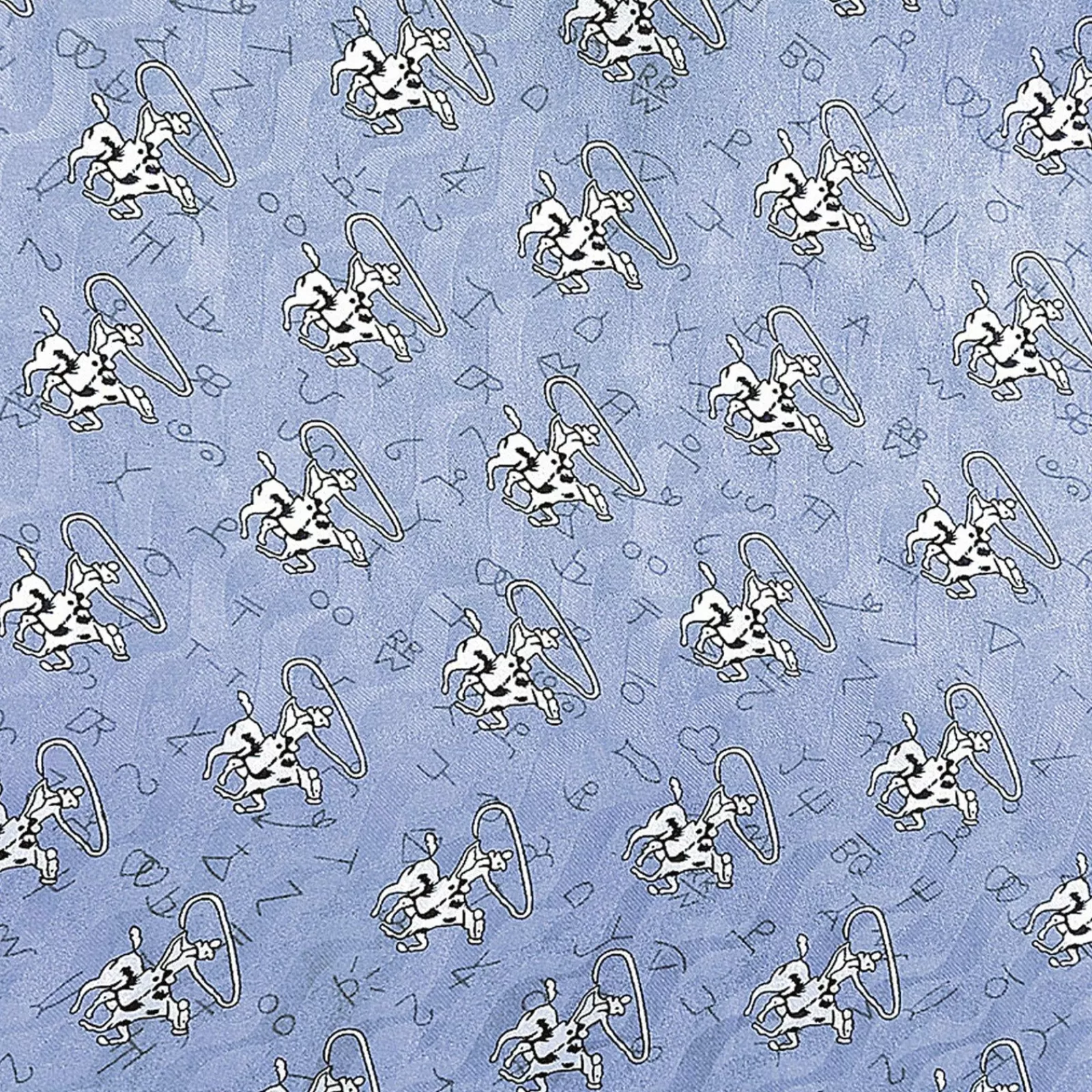 Rockmount Vintage Roper & Brands Western Silk Scarf In Blue Outlet