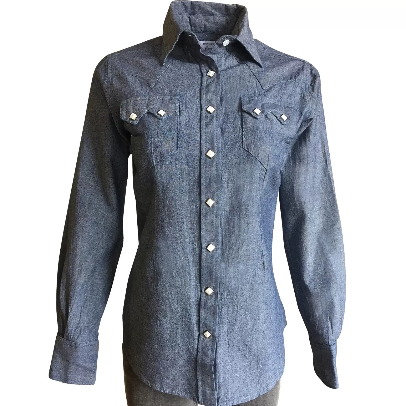 Rockmount Women'S Classic Chambray Sawtooth Pocket Western Shirt Sale