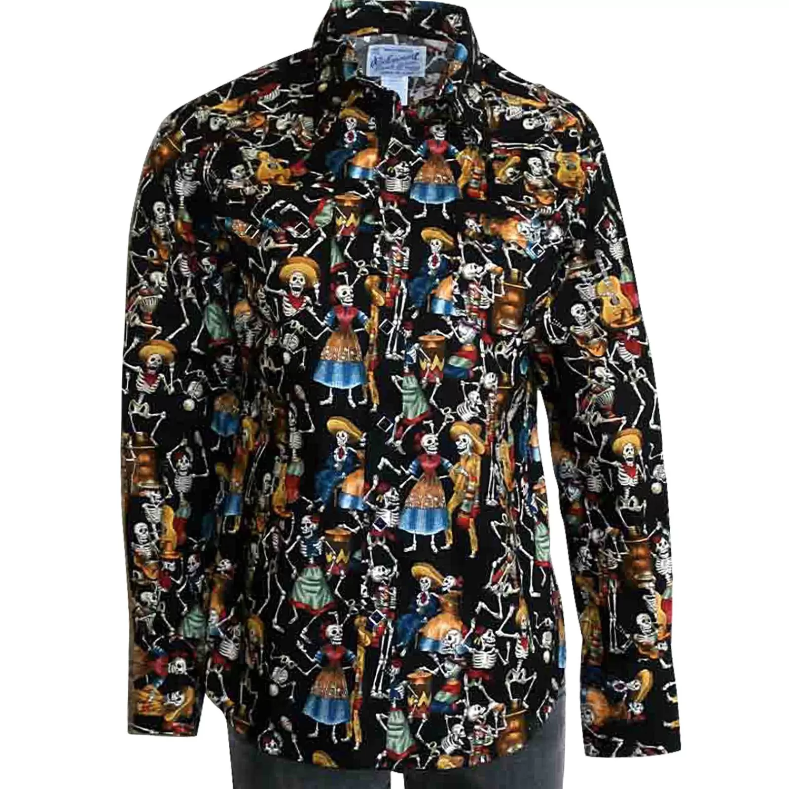 Rockmount Women'S Day Of The Dead Print Western Shirt In Black Hot