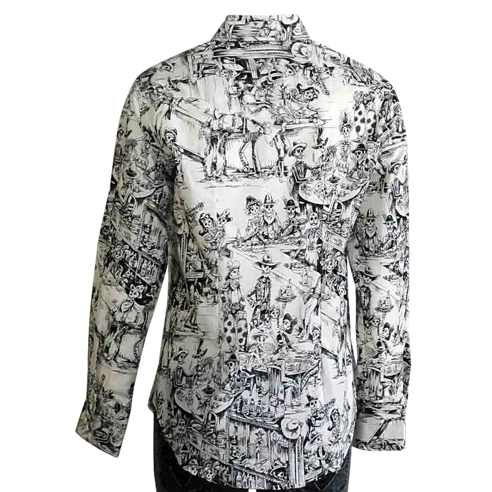 Rockmount Women'S Deadwood Saloon Print Western Shirt In Black & White New