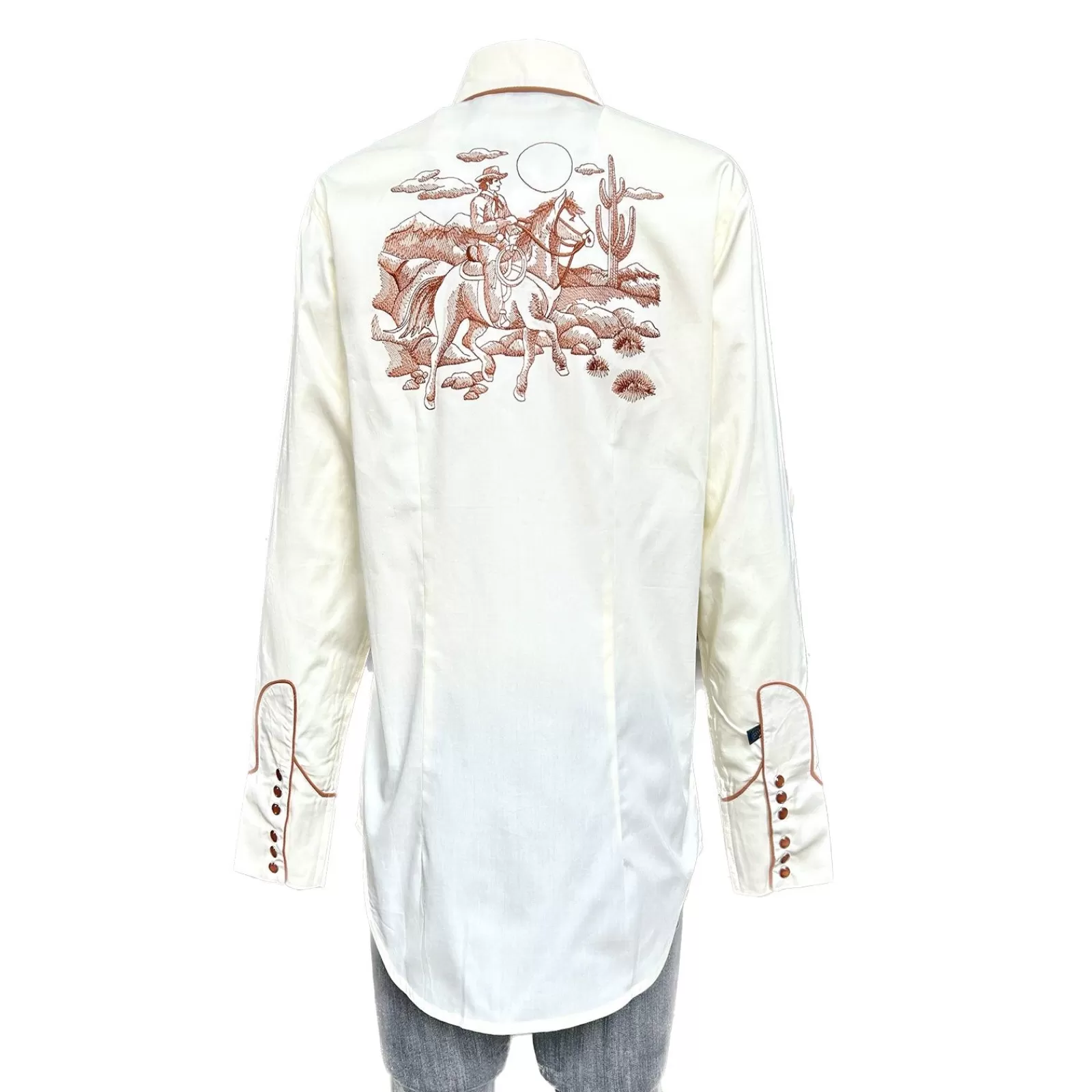 Rockmount Women'S Ivory Vintage Rider Western Embroidery Flash Sale