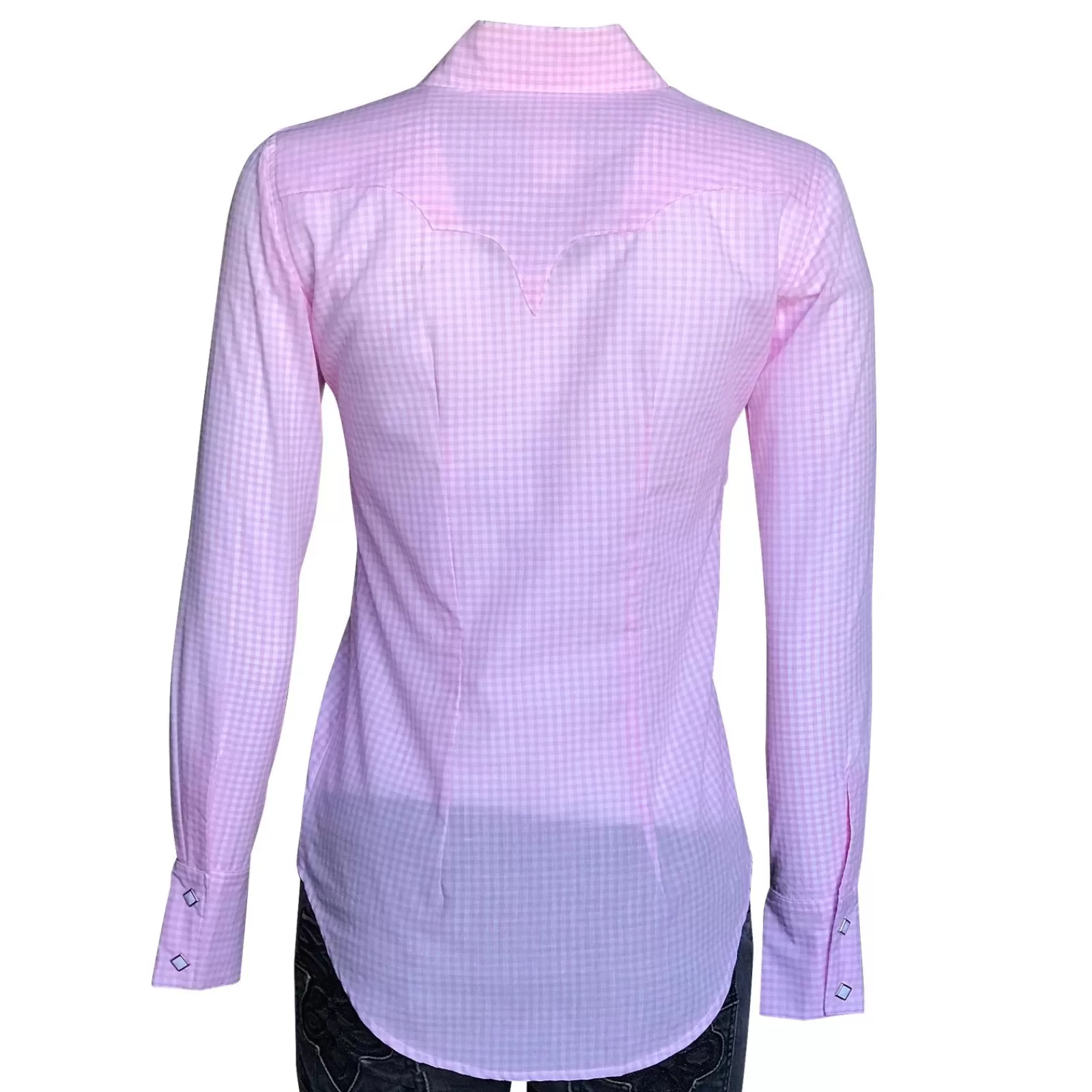 Rockmount Women'S Light Pink Gingham Check Western Shirt Online