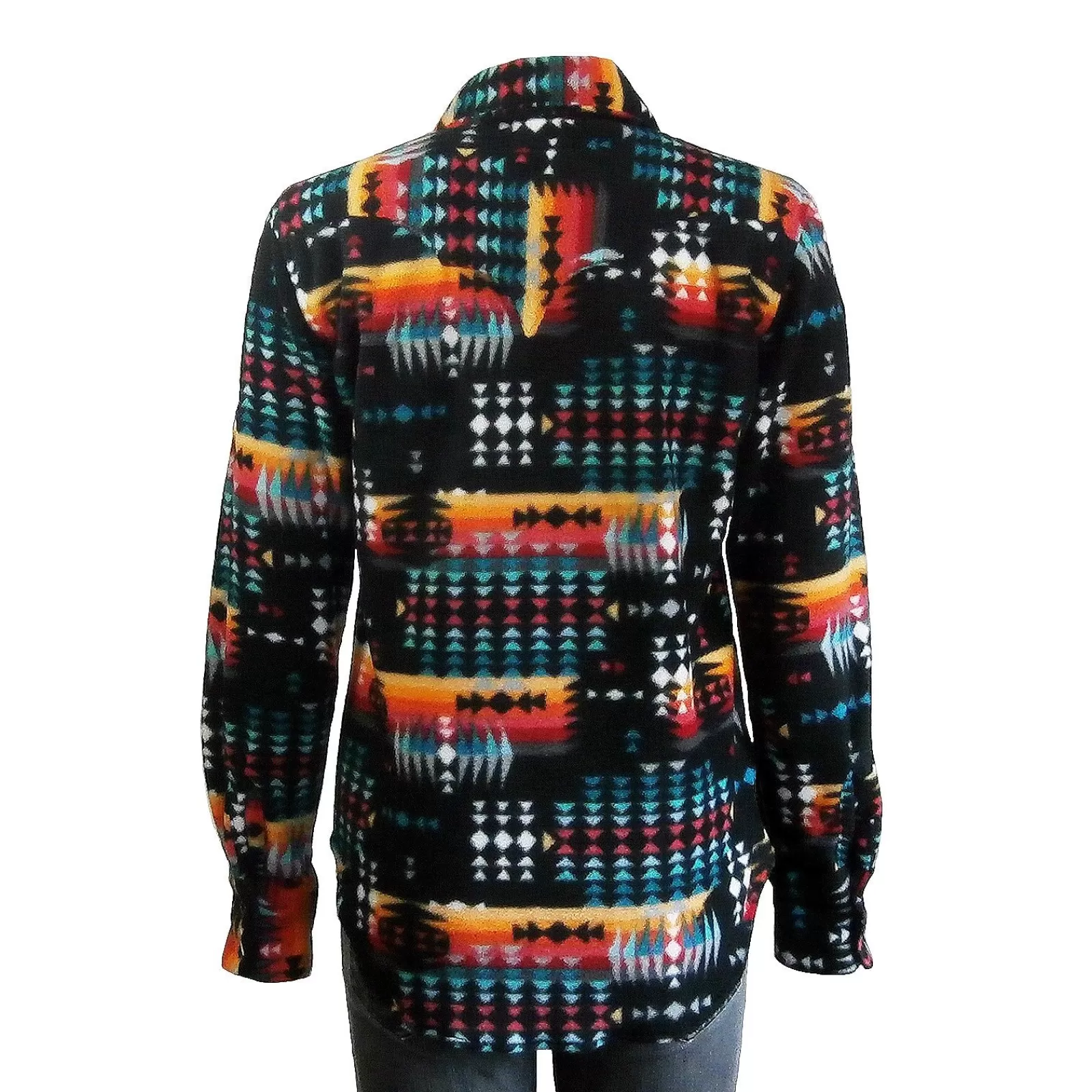 Rockmount Women'S Native Pattern Fleece Western Shirt In Black & Red Store