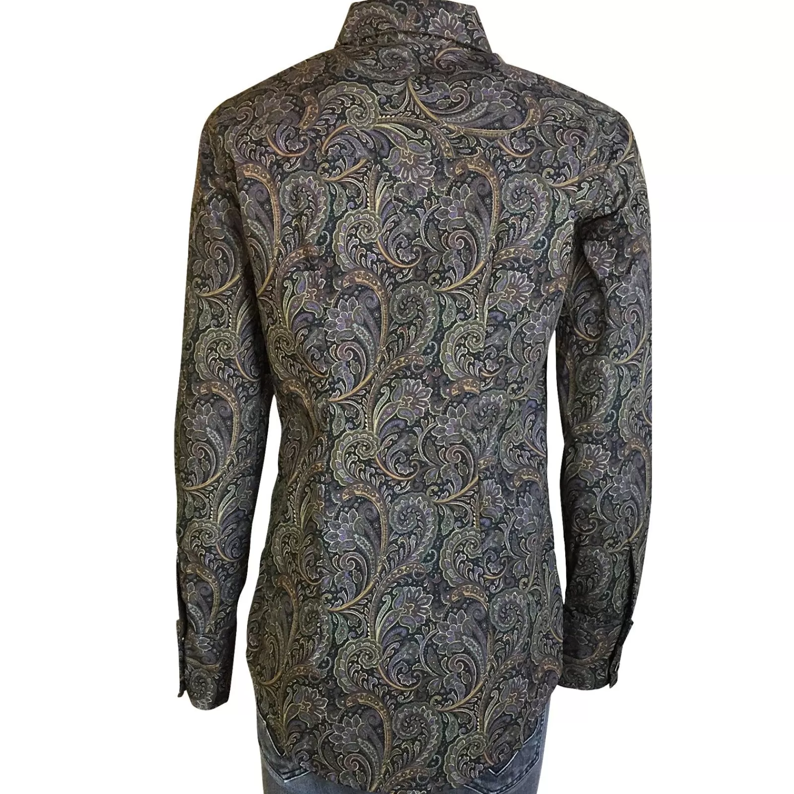 Rockmount Women'S Ornate Paisley Print Western Shirt In Brown Cheap