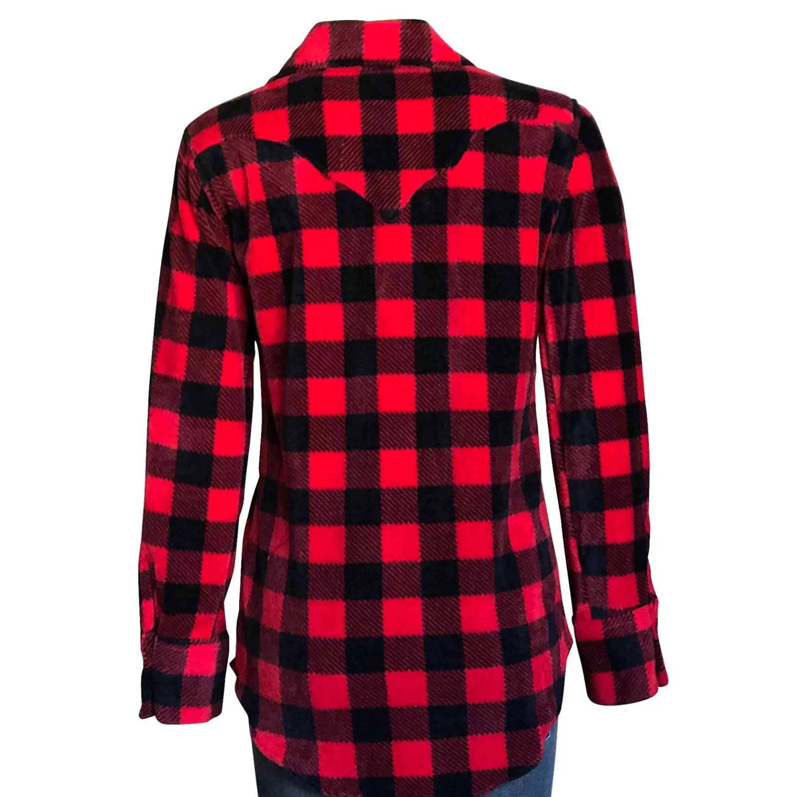 Rockmount Women'S Red & Black Buffalo Check Fleece Western Shirt Store