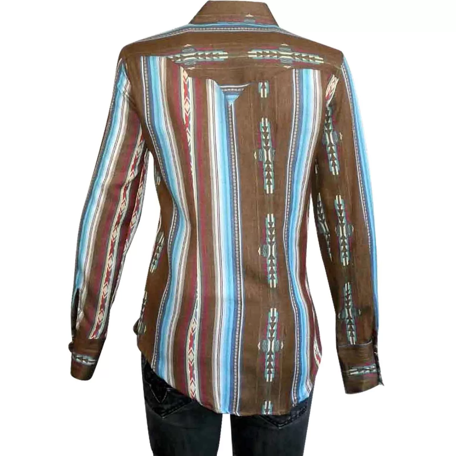 Rockmount Women'S Serape Pattern Western Shirt In Brown Best Sale