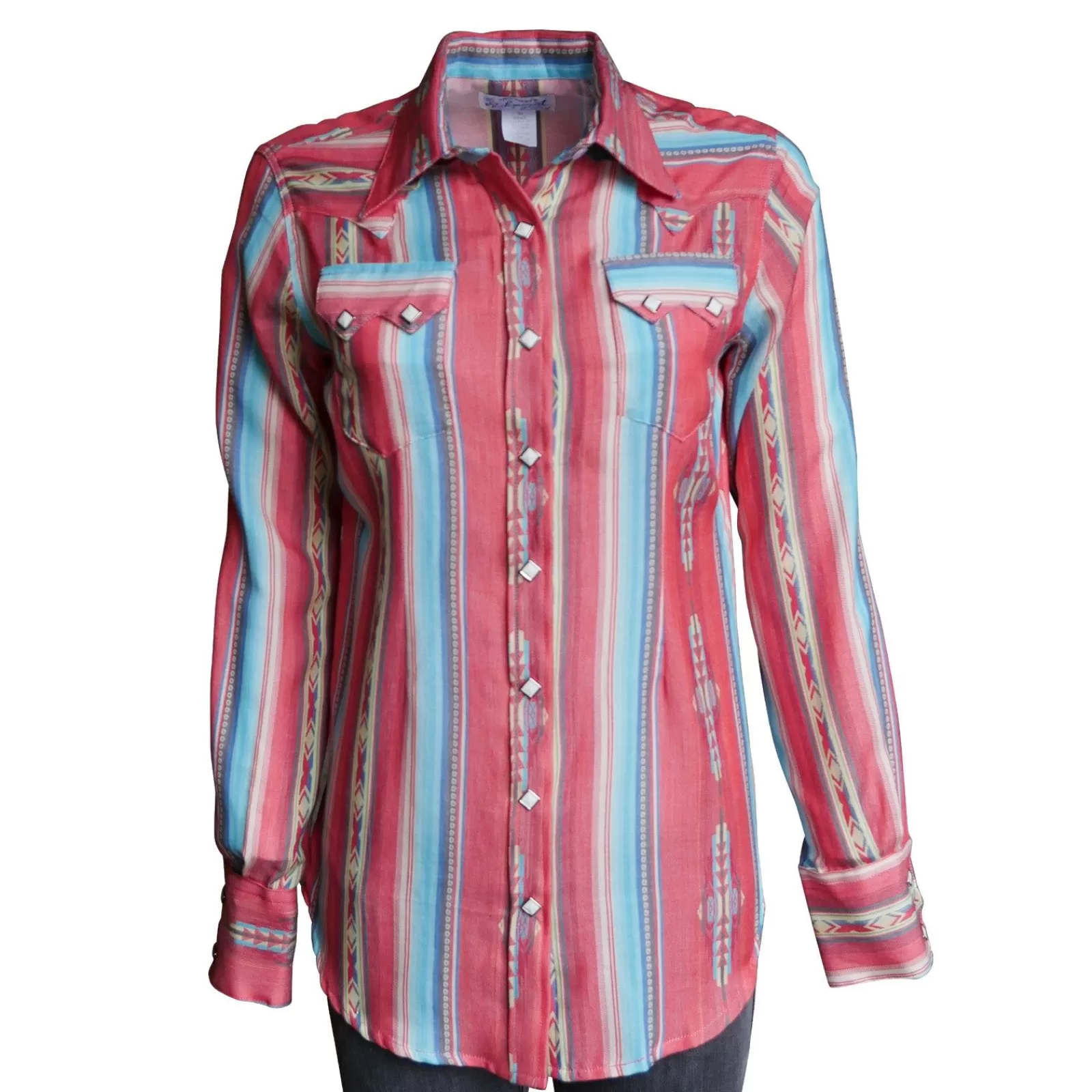 Rockmount Women'S Serape Pattern Western Shirt In Coral Store
