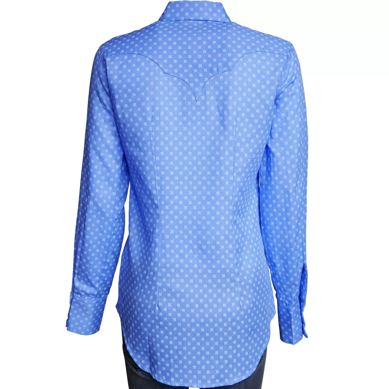 Rockmount Women'S Vintage Blue Dobby Western Shirt Cheap