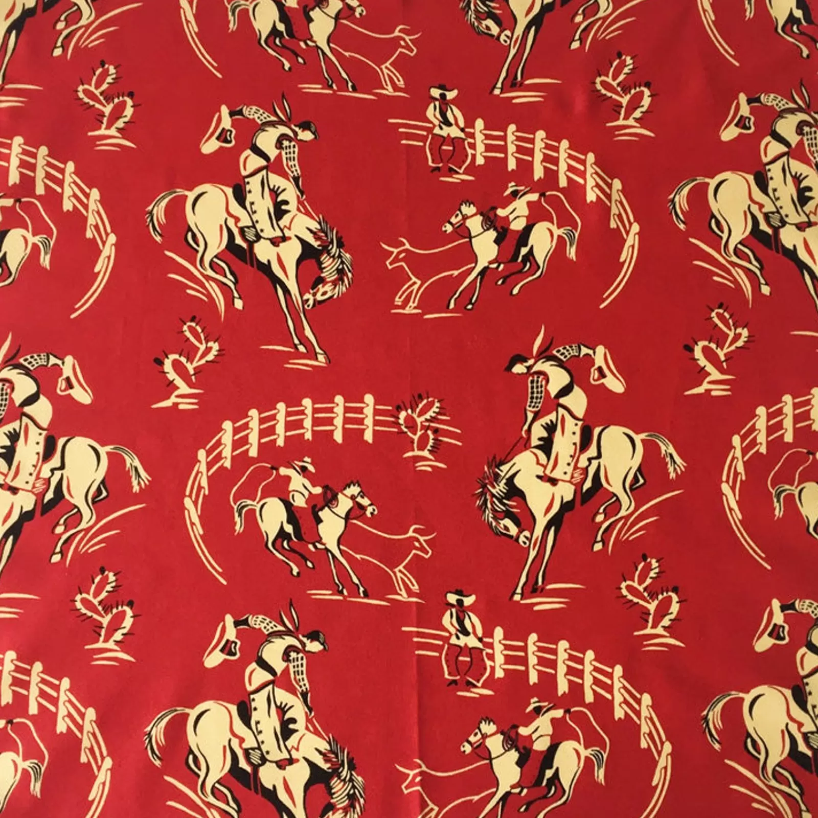 Rockmount Women'S Vintage Bronc Print Short Sleeve Red Western Shirt Cheap