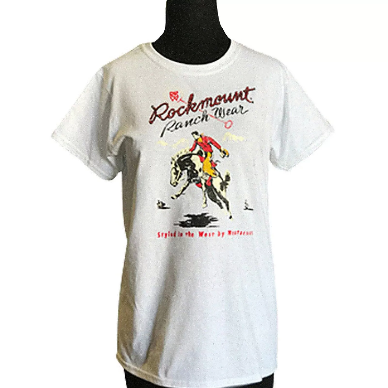 Rockmount Women'S White Bronc Western T-Shirt Flash Sale